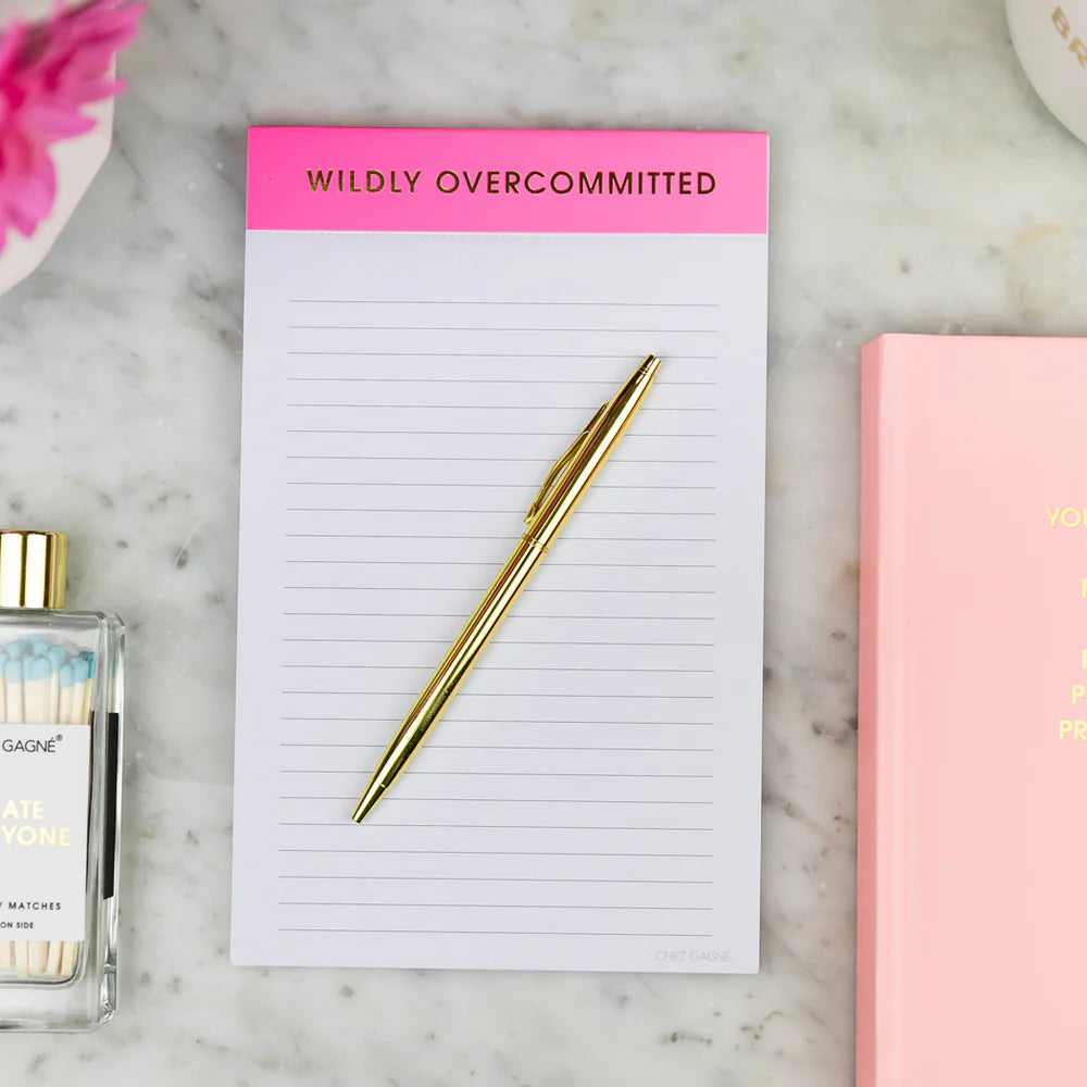 WILDLY OVERCOMMITTED NOTEPAD