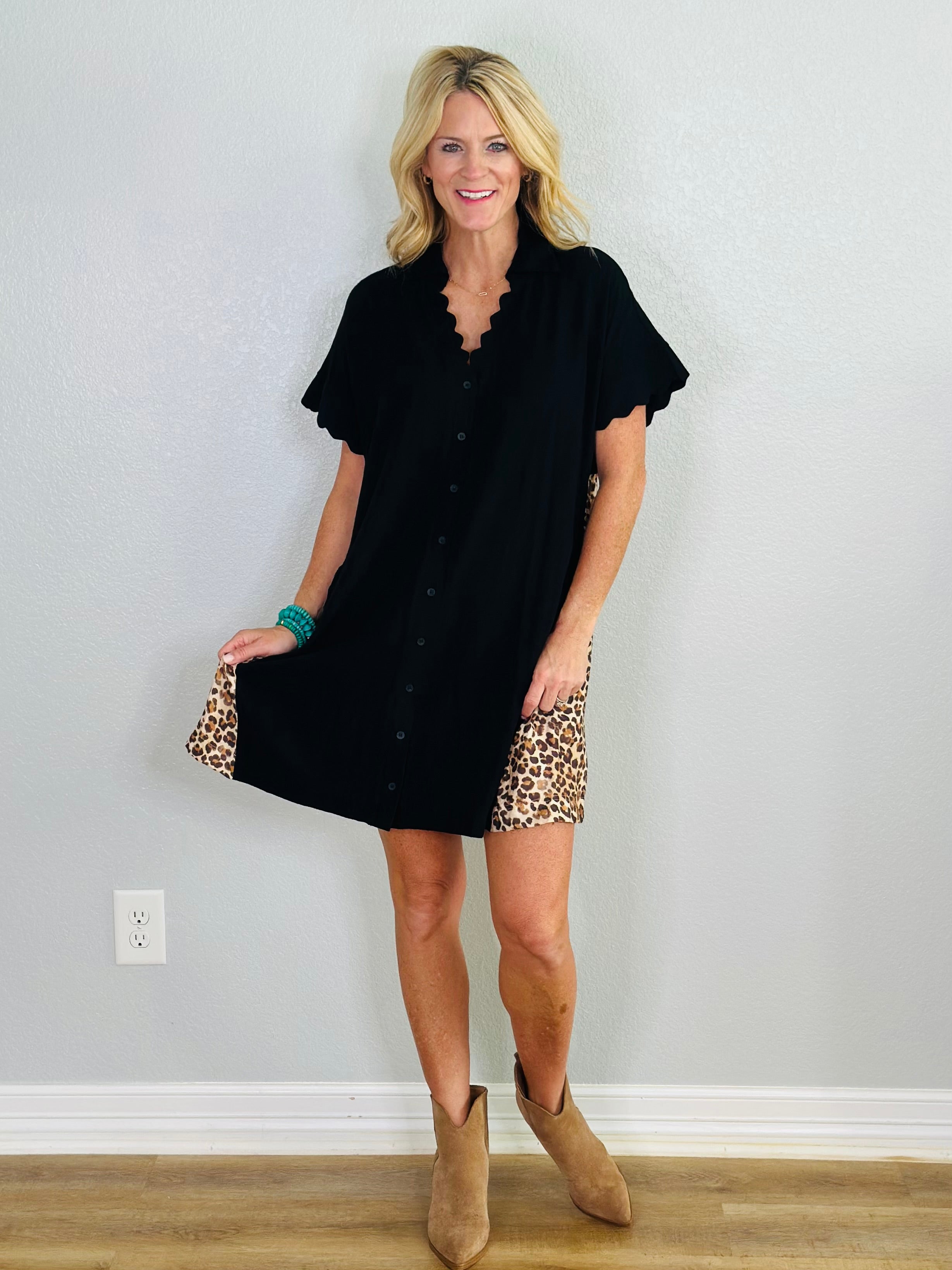 WILD SIDE DRESS-BLACK