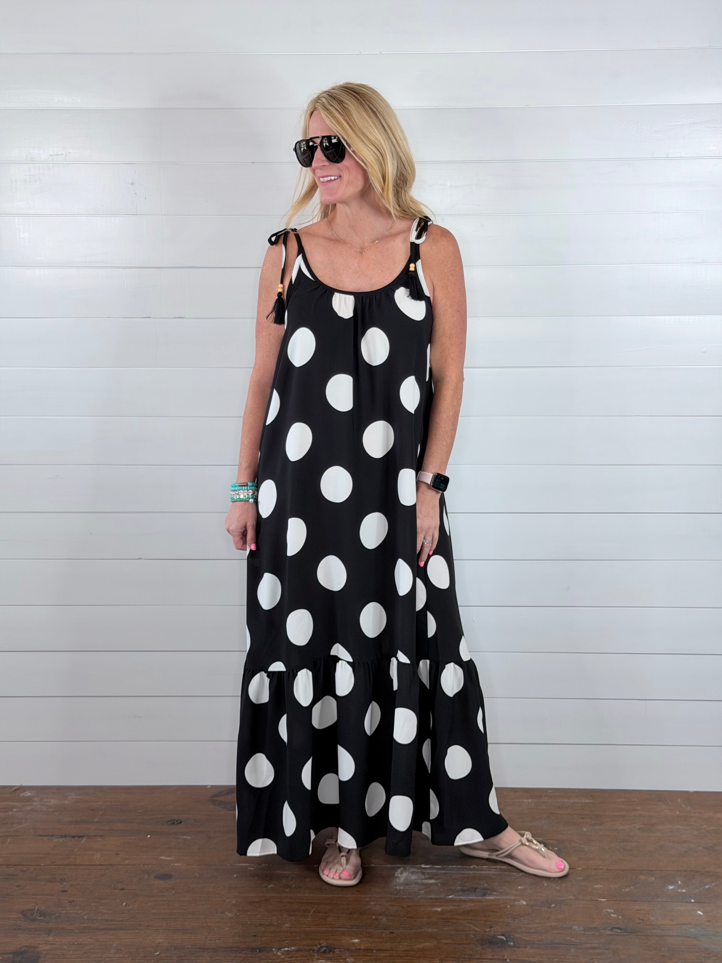 DOTTED MAXI DRESS