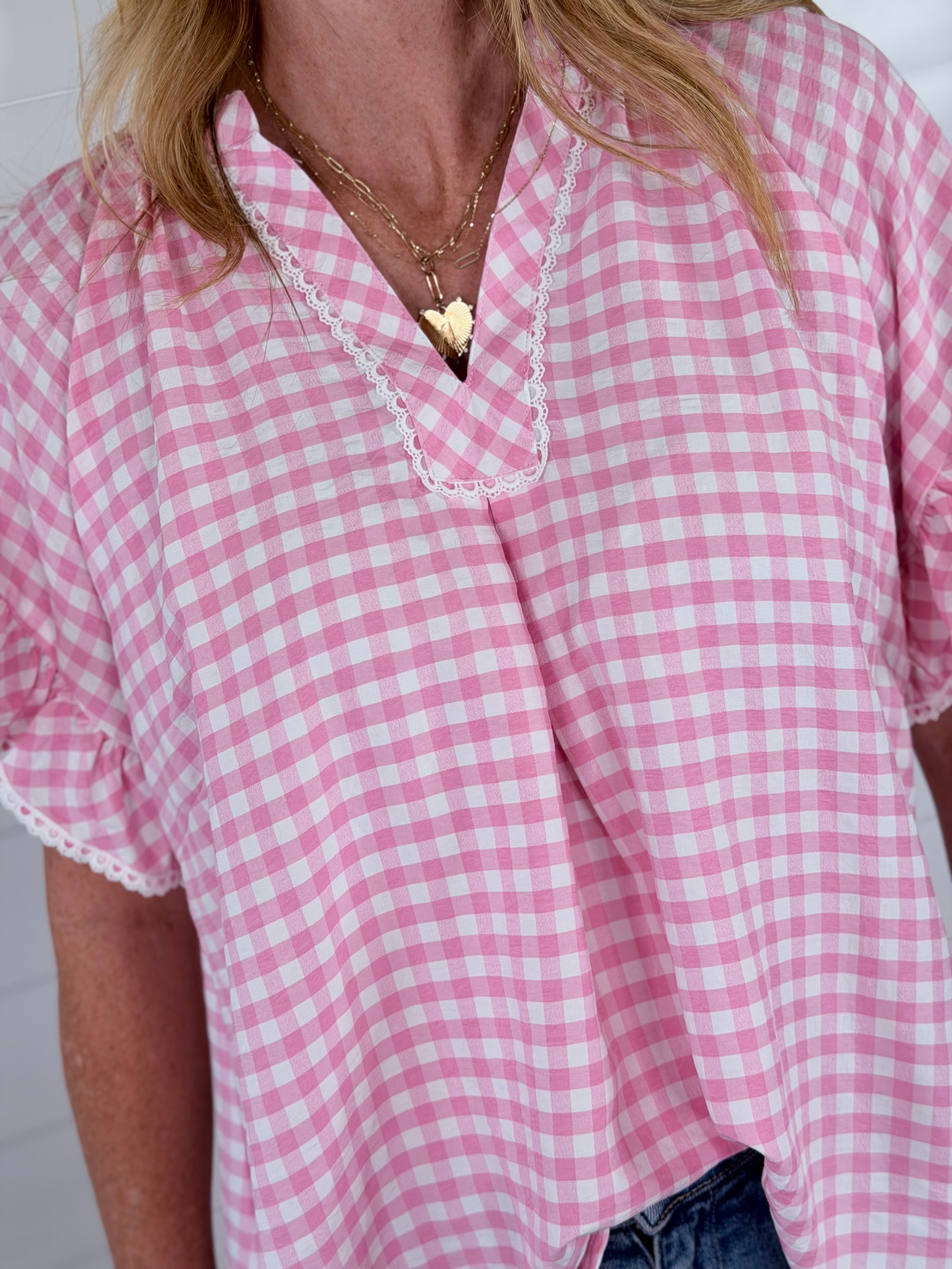 PRISSY PINK TOP