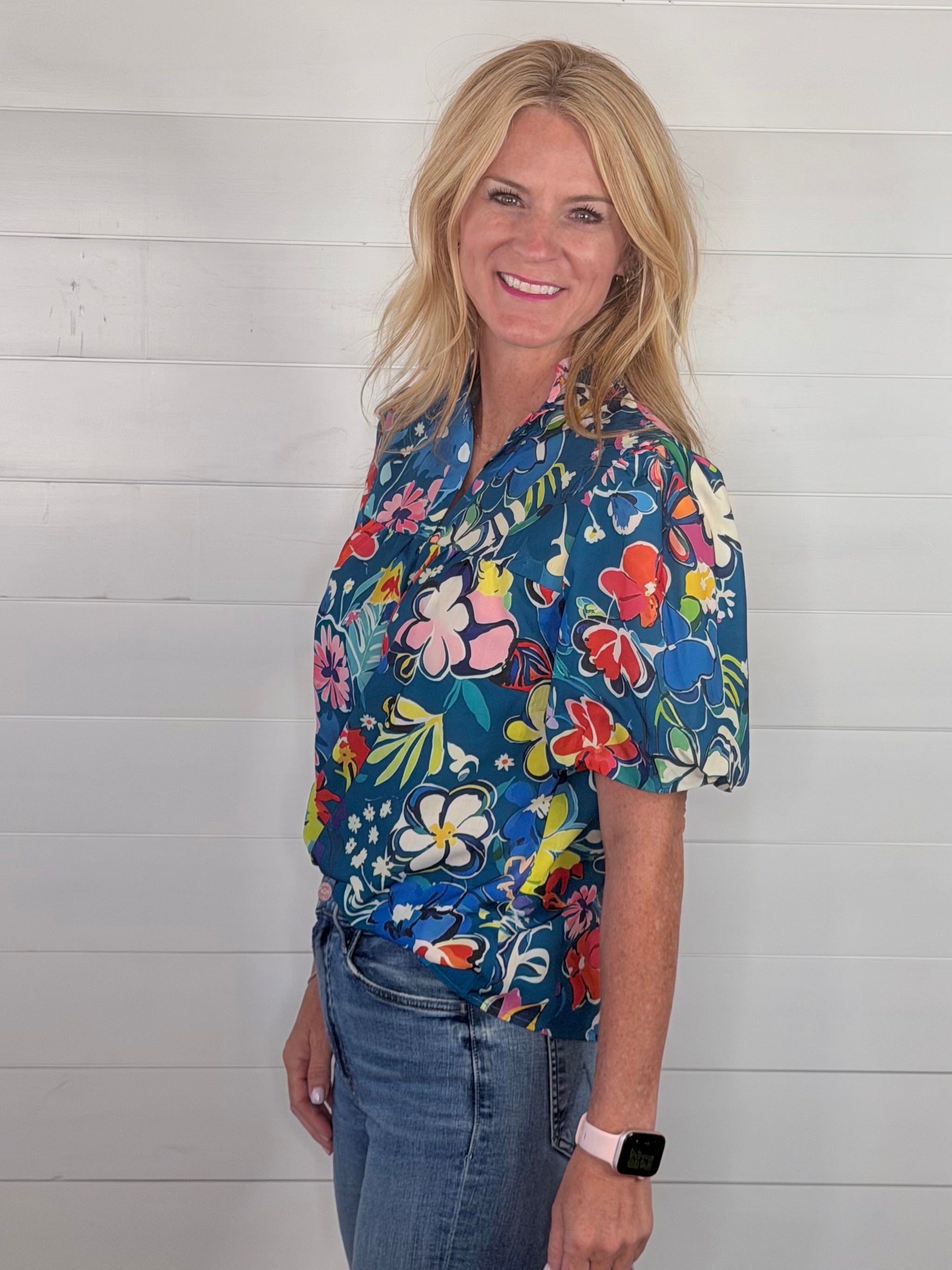 FLIRTY IN FLORALS TOP