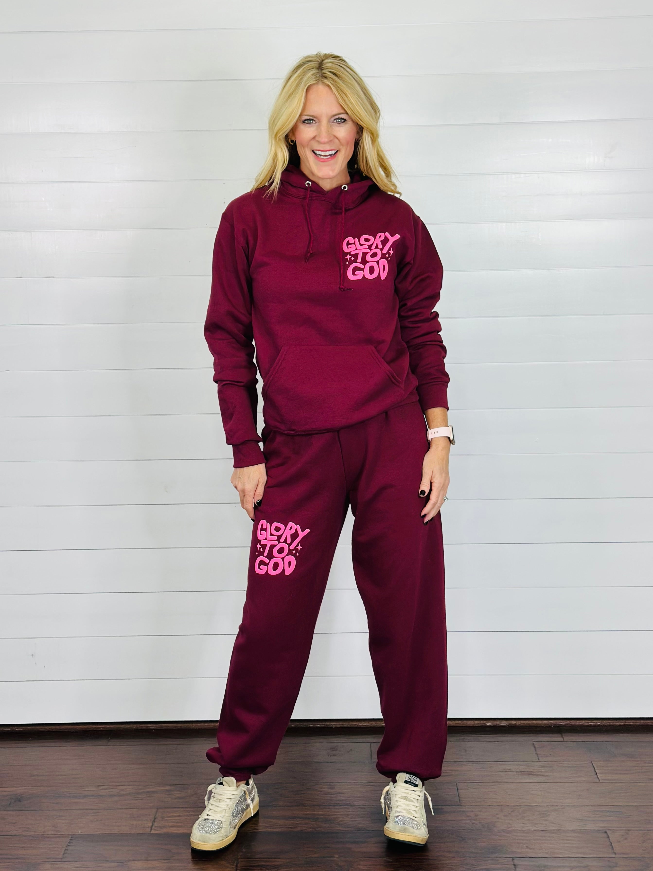 GLORY TO GOD PUFF SET-MAROON