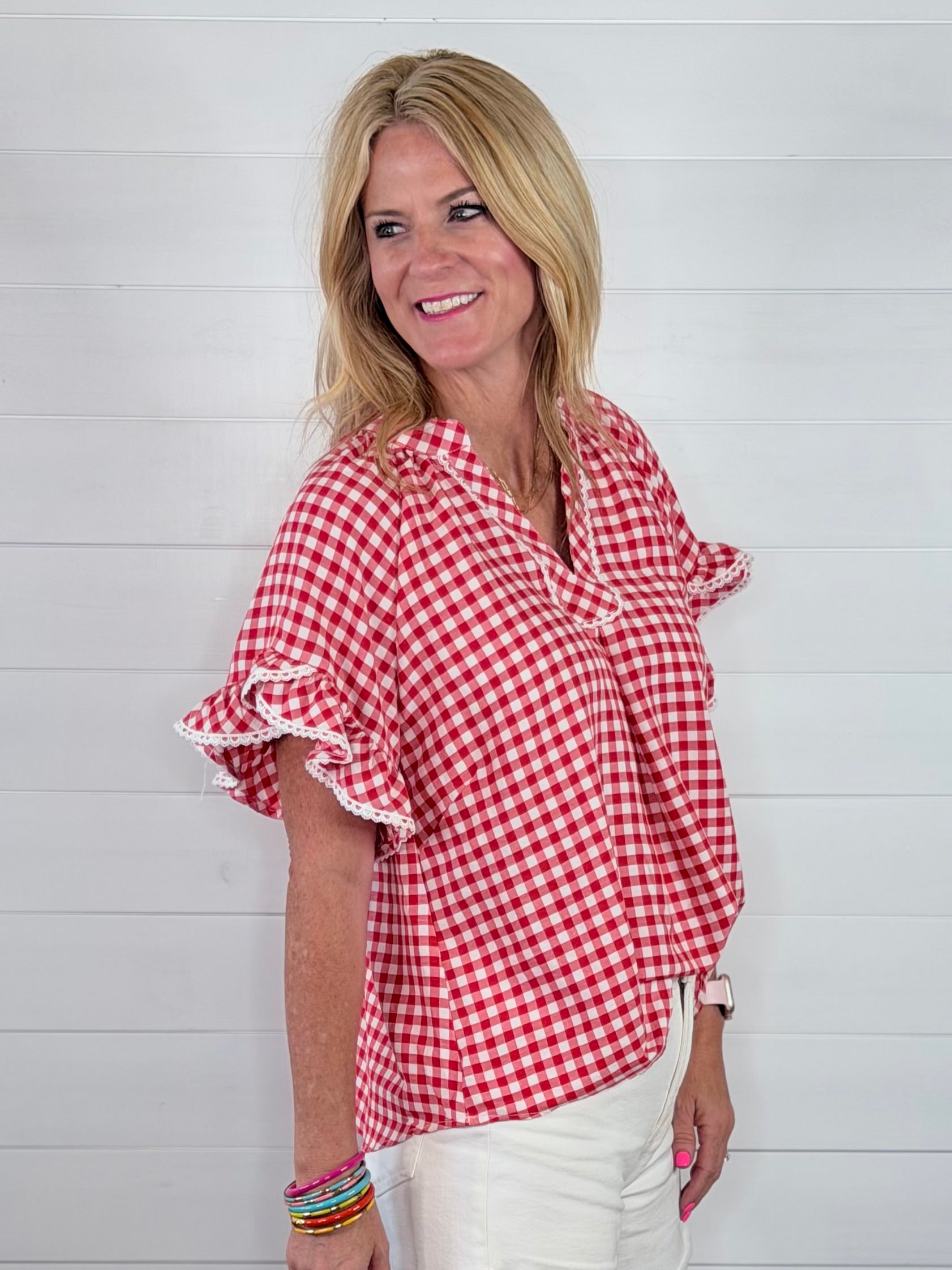 PRISSY RED TOP
