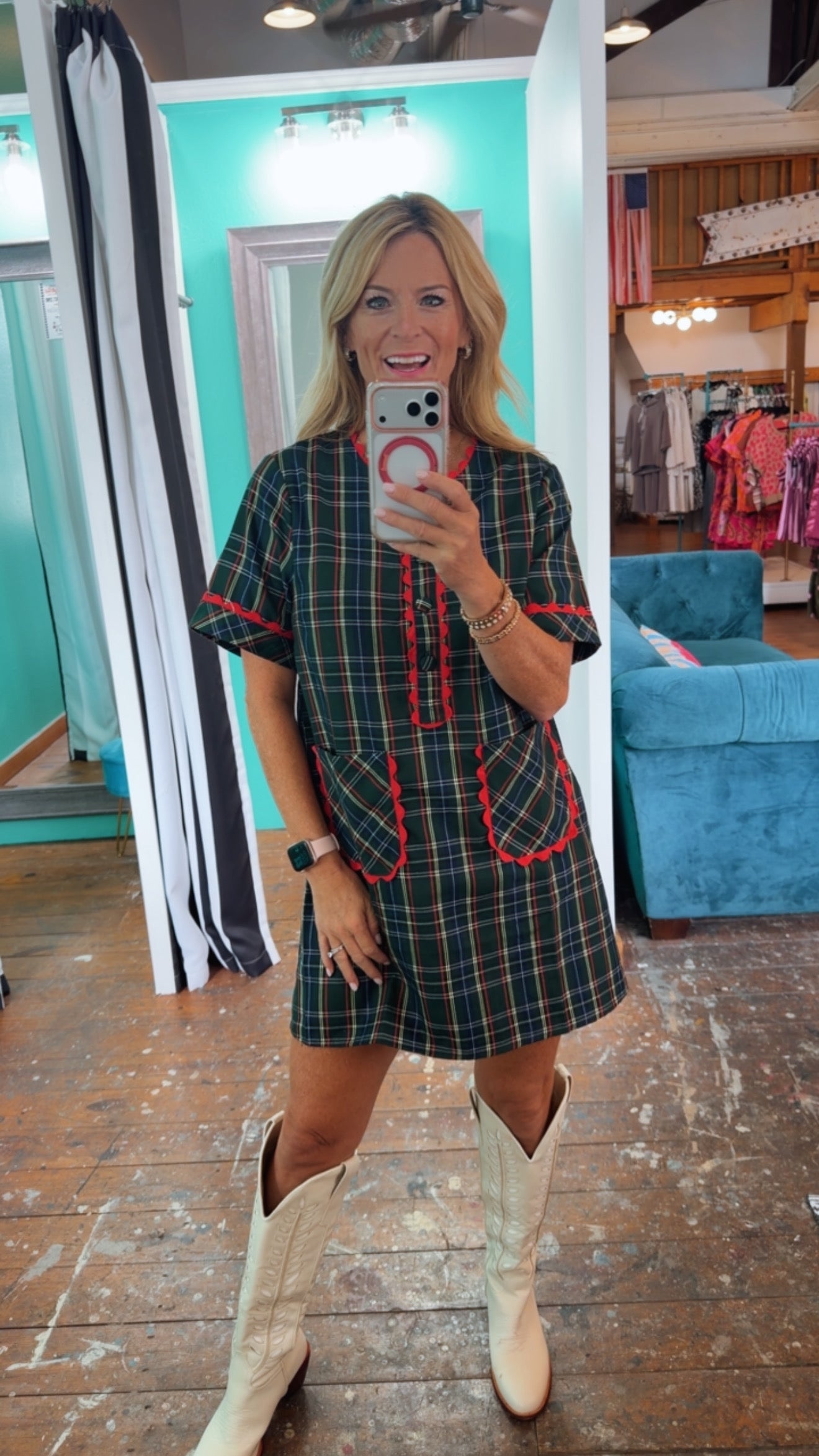 PRETTY IN PLAID DRESS
