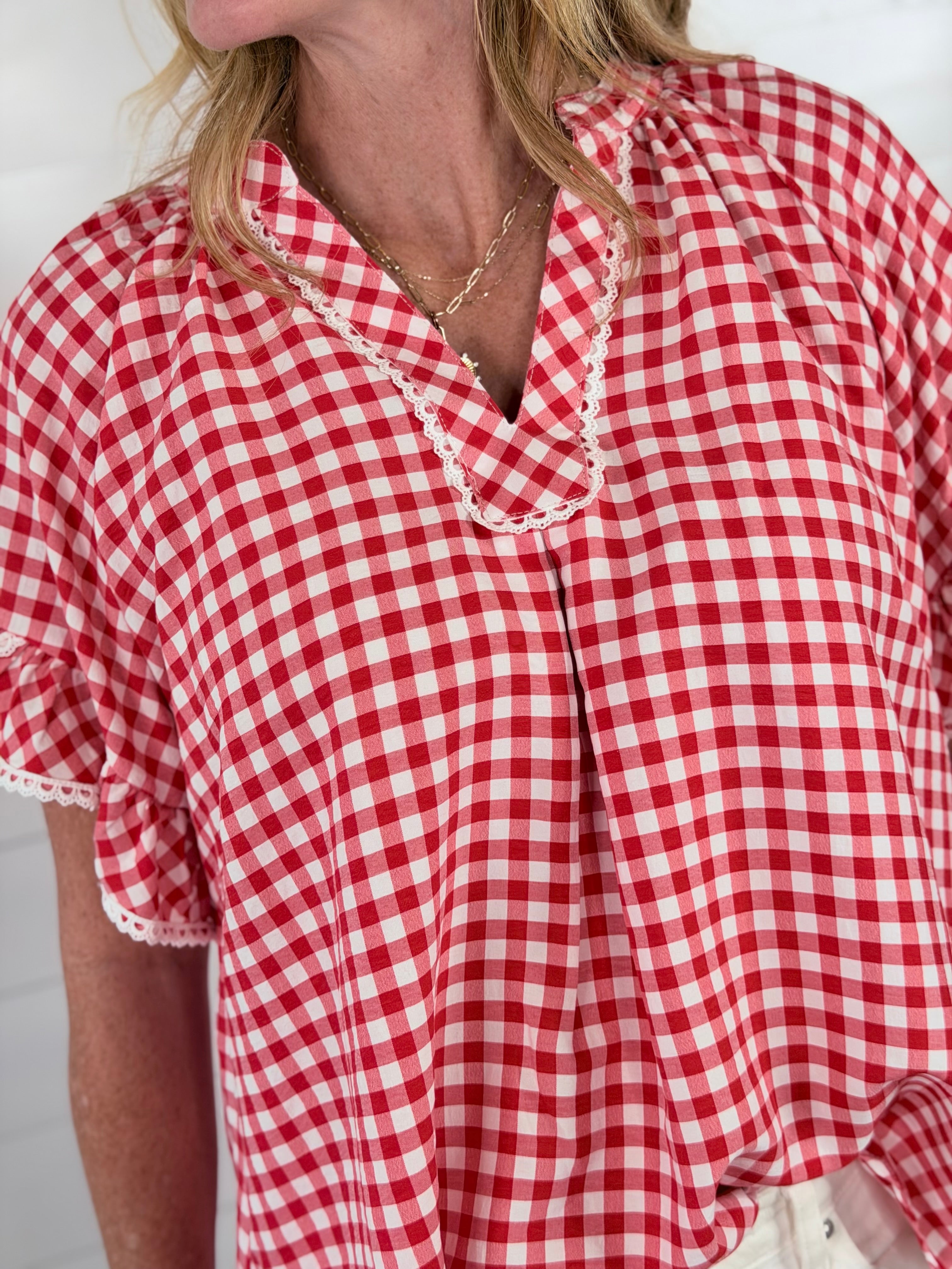 PRISSY RED TOP