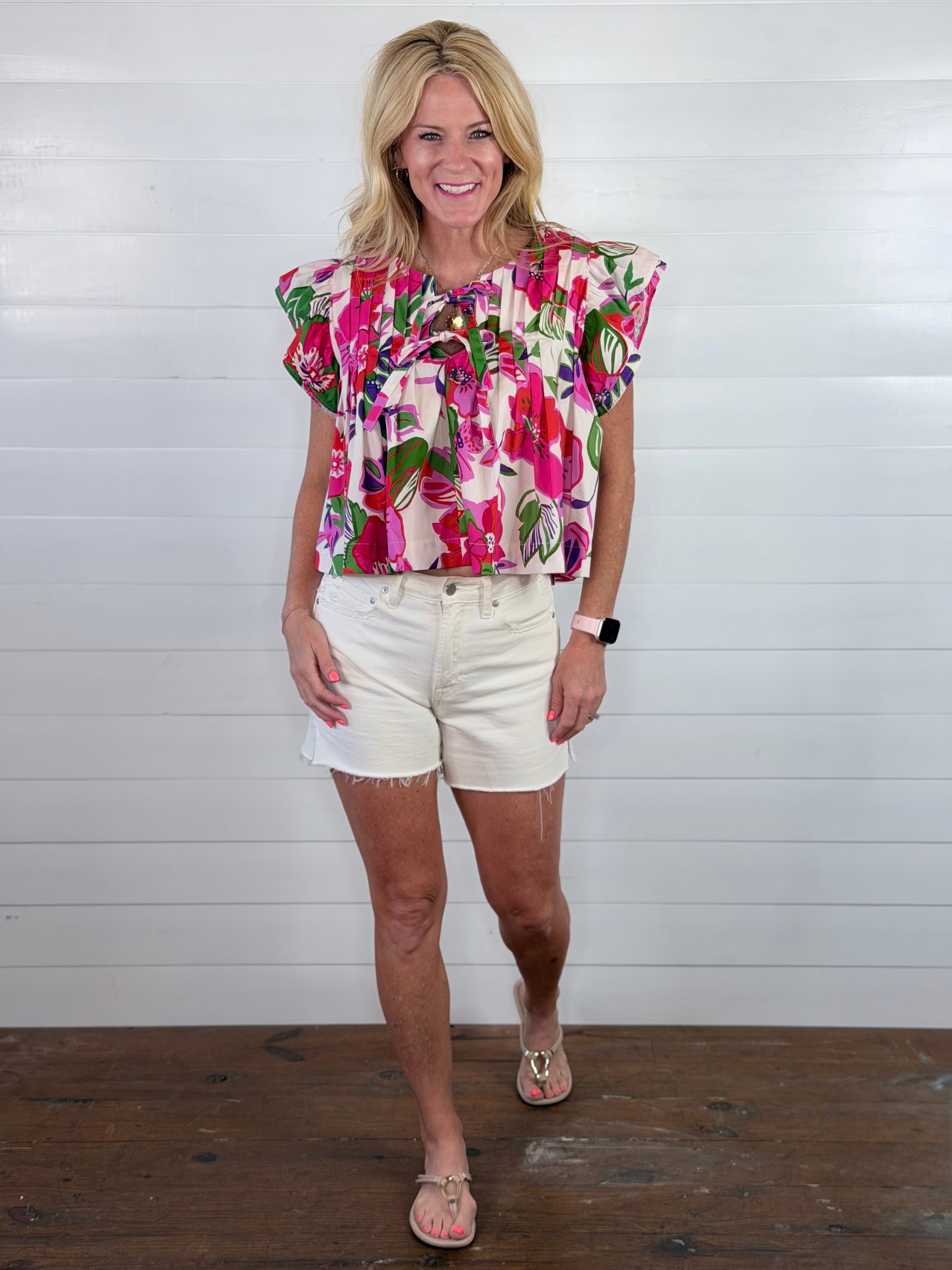 FRILLY & FLORAL TOP