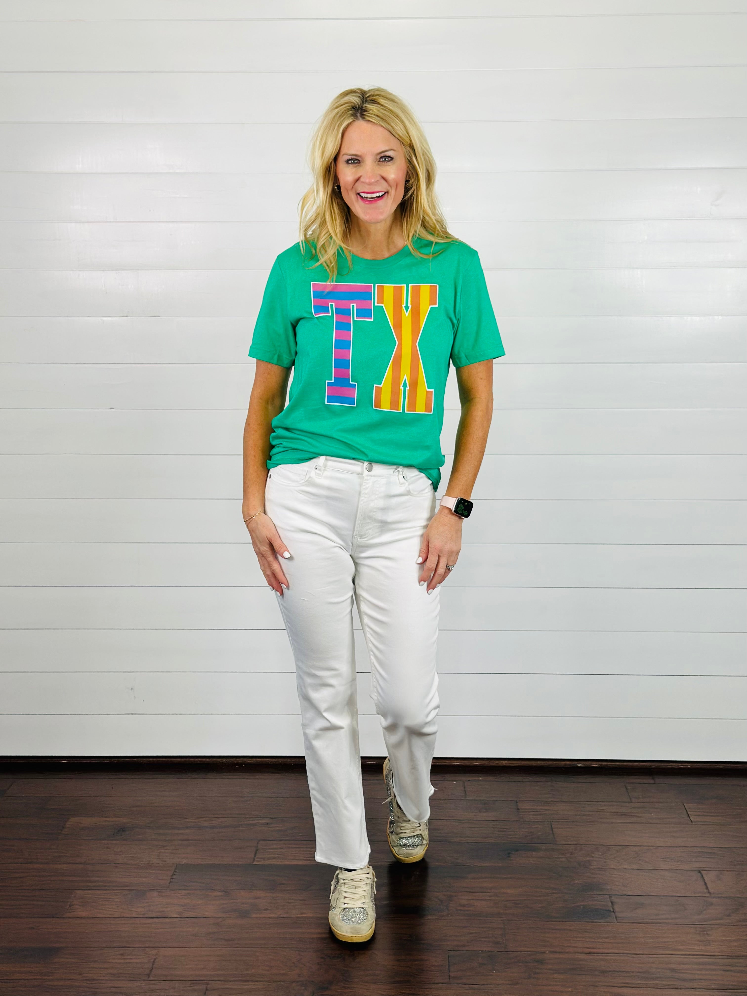 BIG STRIPE TX TEE-GREEN