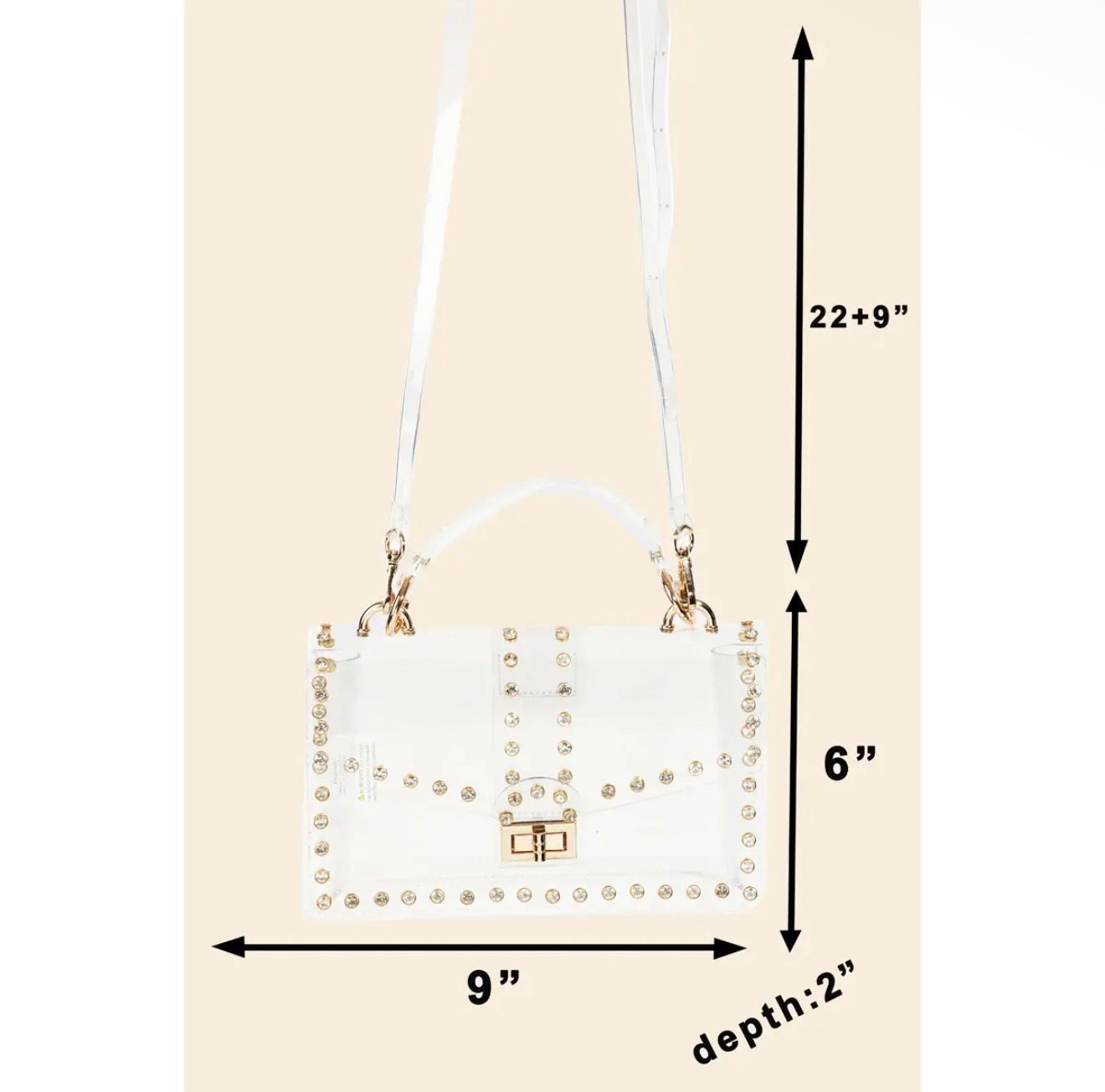 RHINESTONE CLEAR PURSE