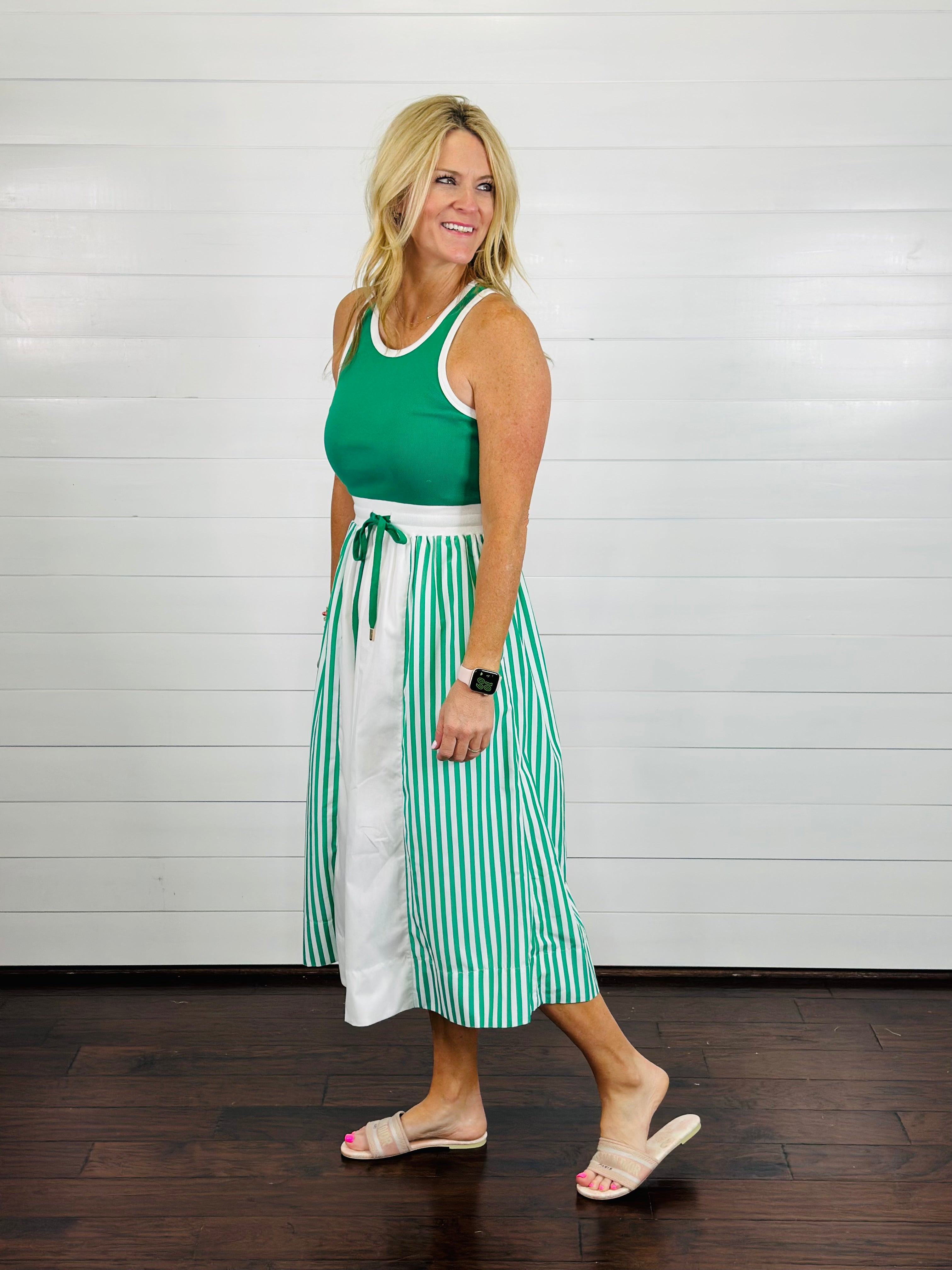 SPRING FLING DRESS-GREEN