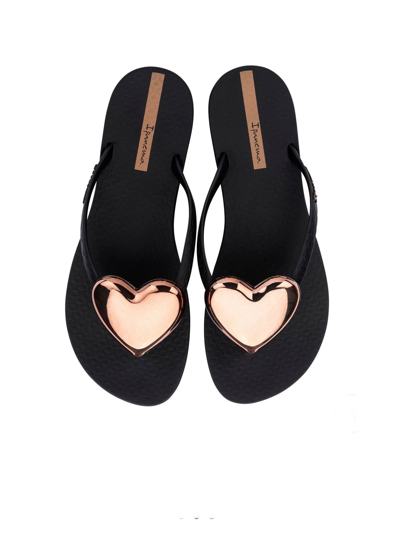 IPANEMA HEART FLIP FLOP-BLACK