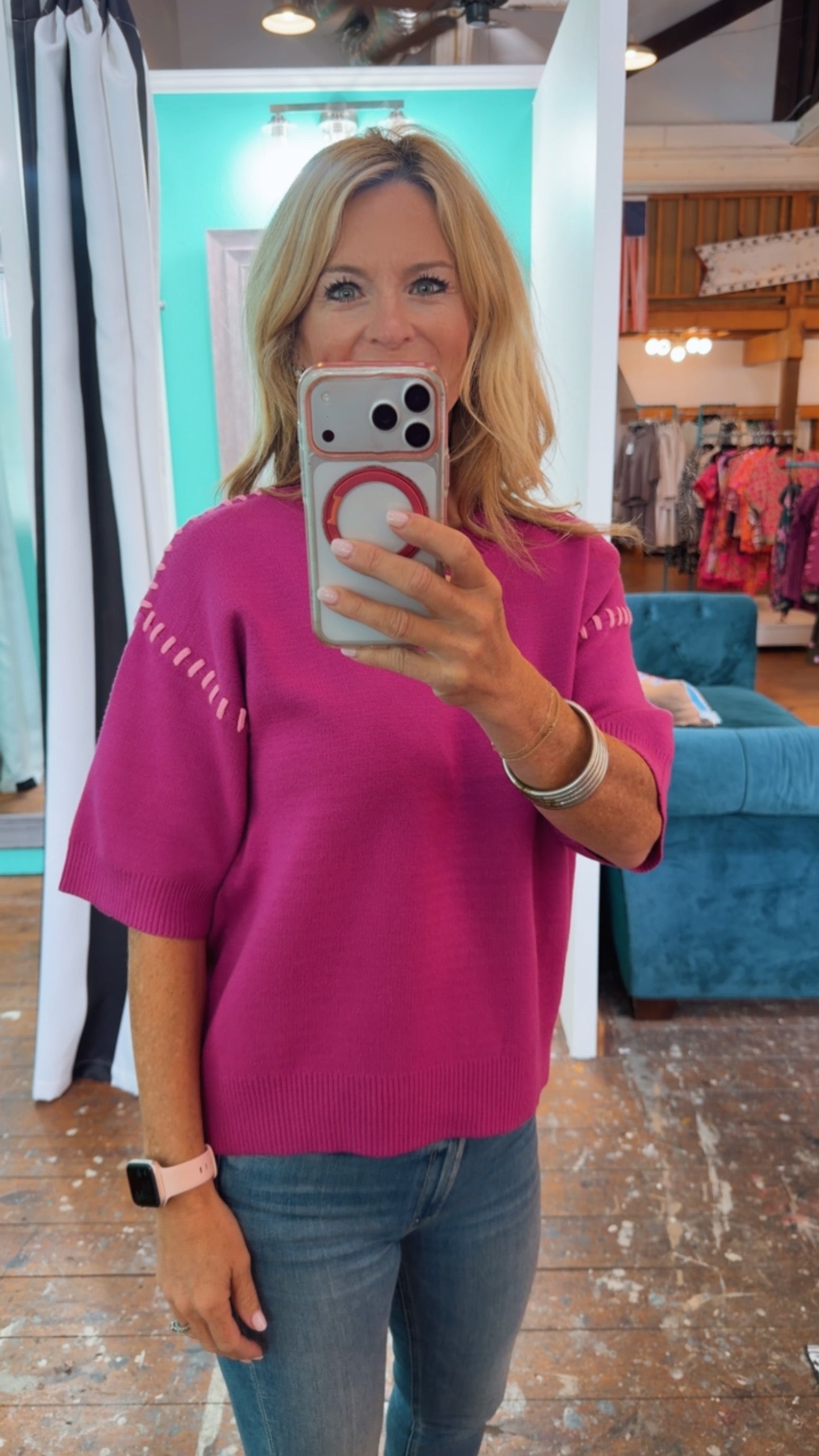 MORGAN MAGENTA SWEATER