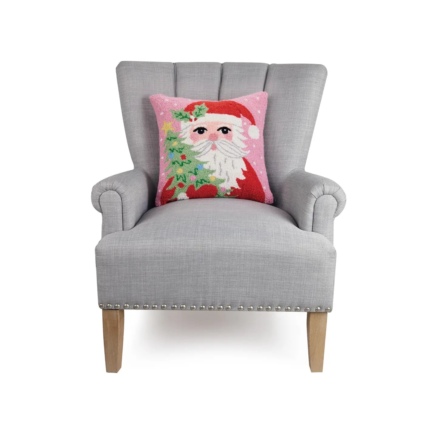 SANTA HOLDING TREE HOOK PILLOW
