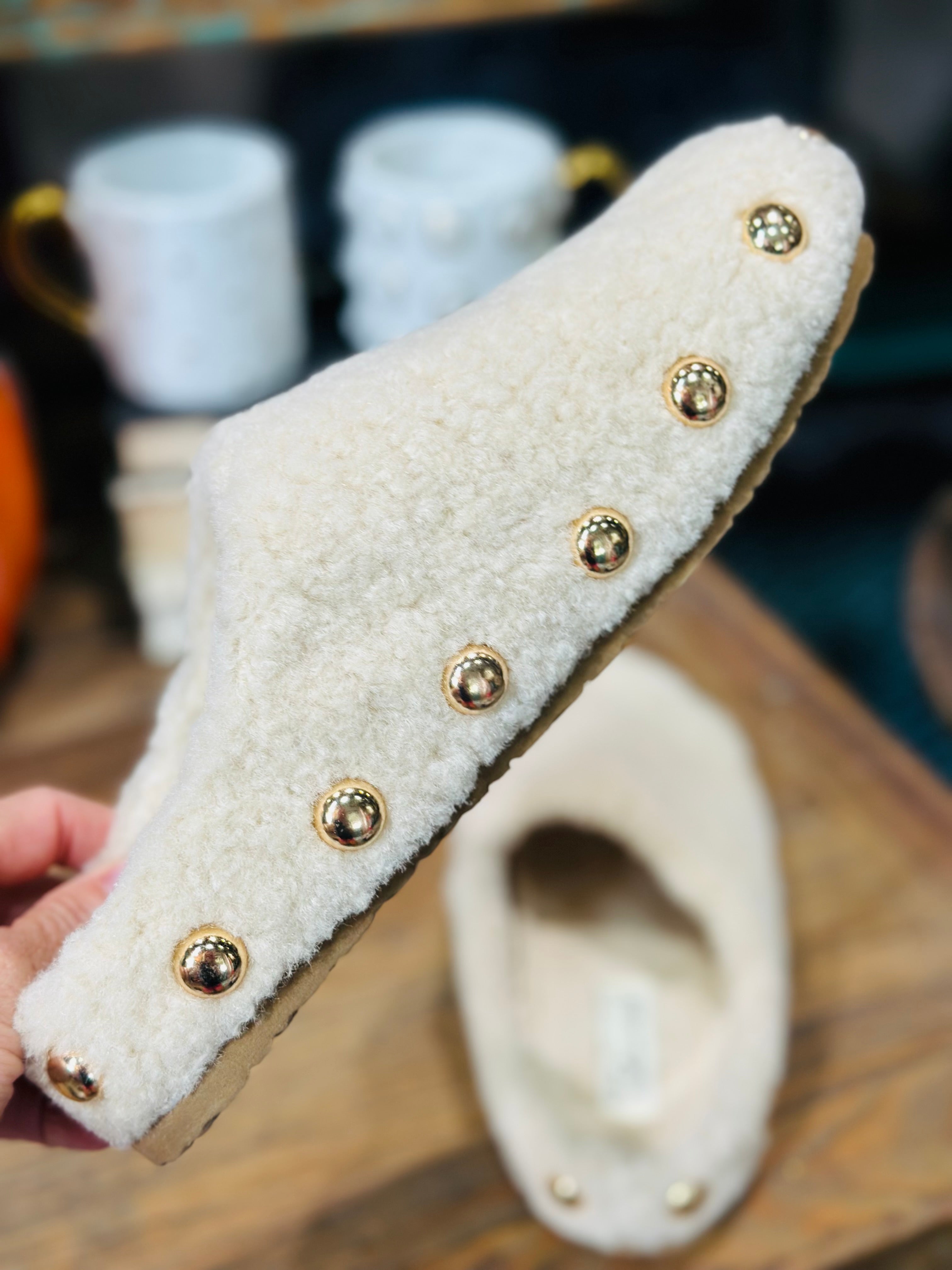 THRILL FLUFFY MULE-BEIGE