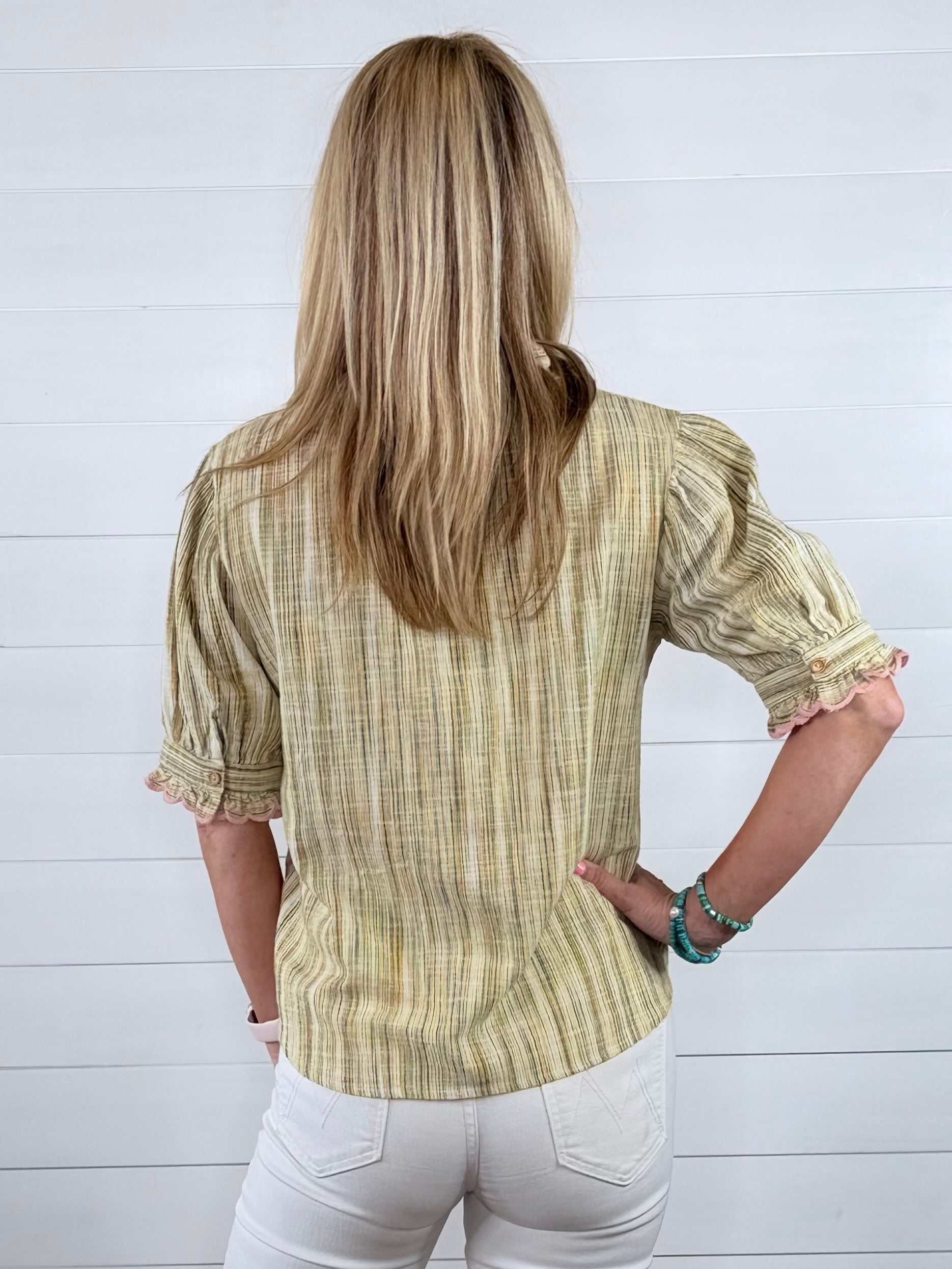 RIBBON EMBROIDERED BLOUSE