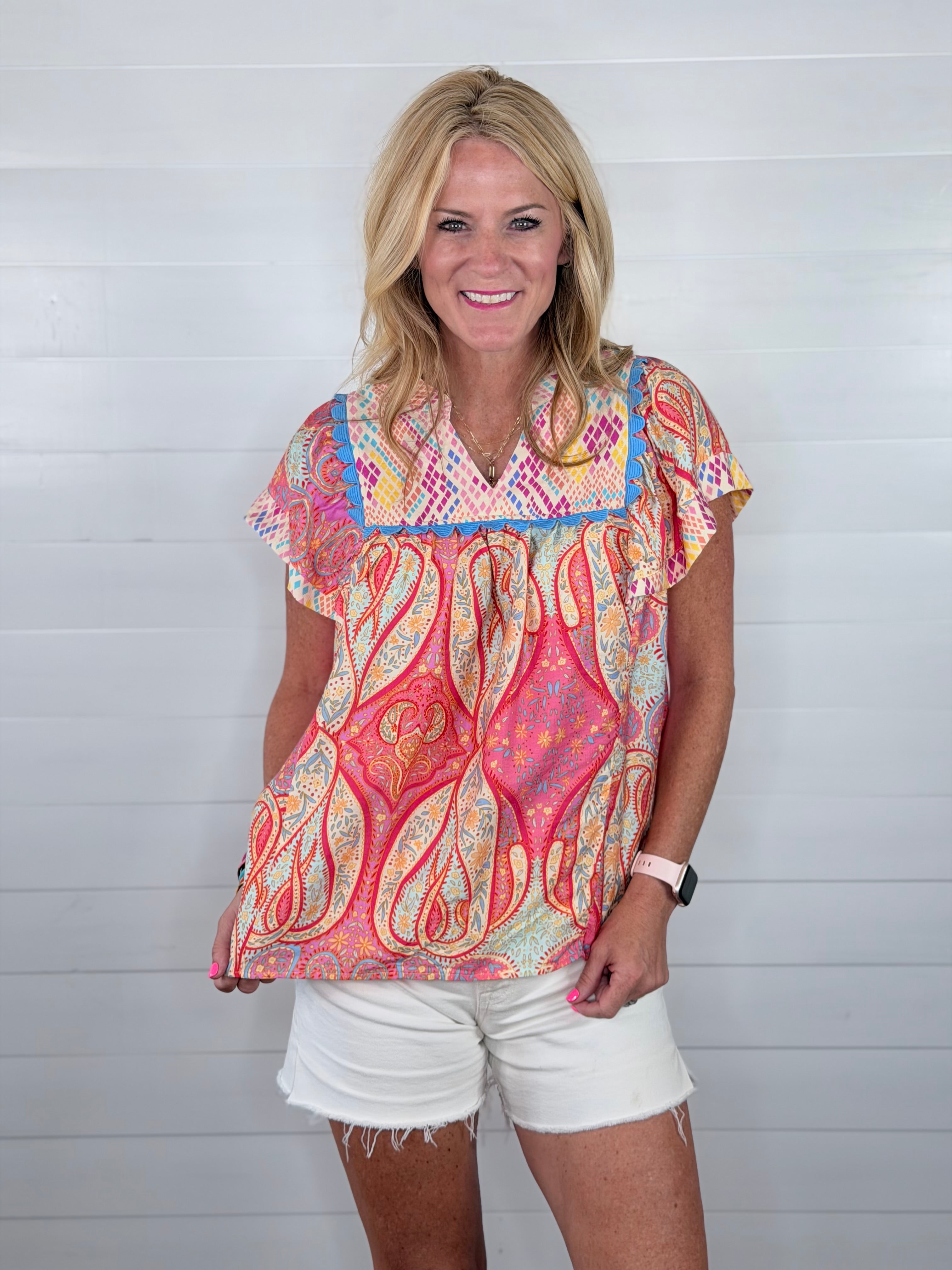 PRETTY IN PAISLEY TOP