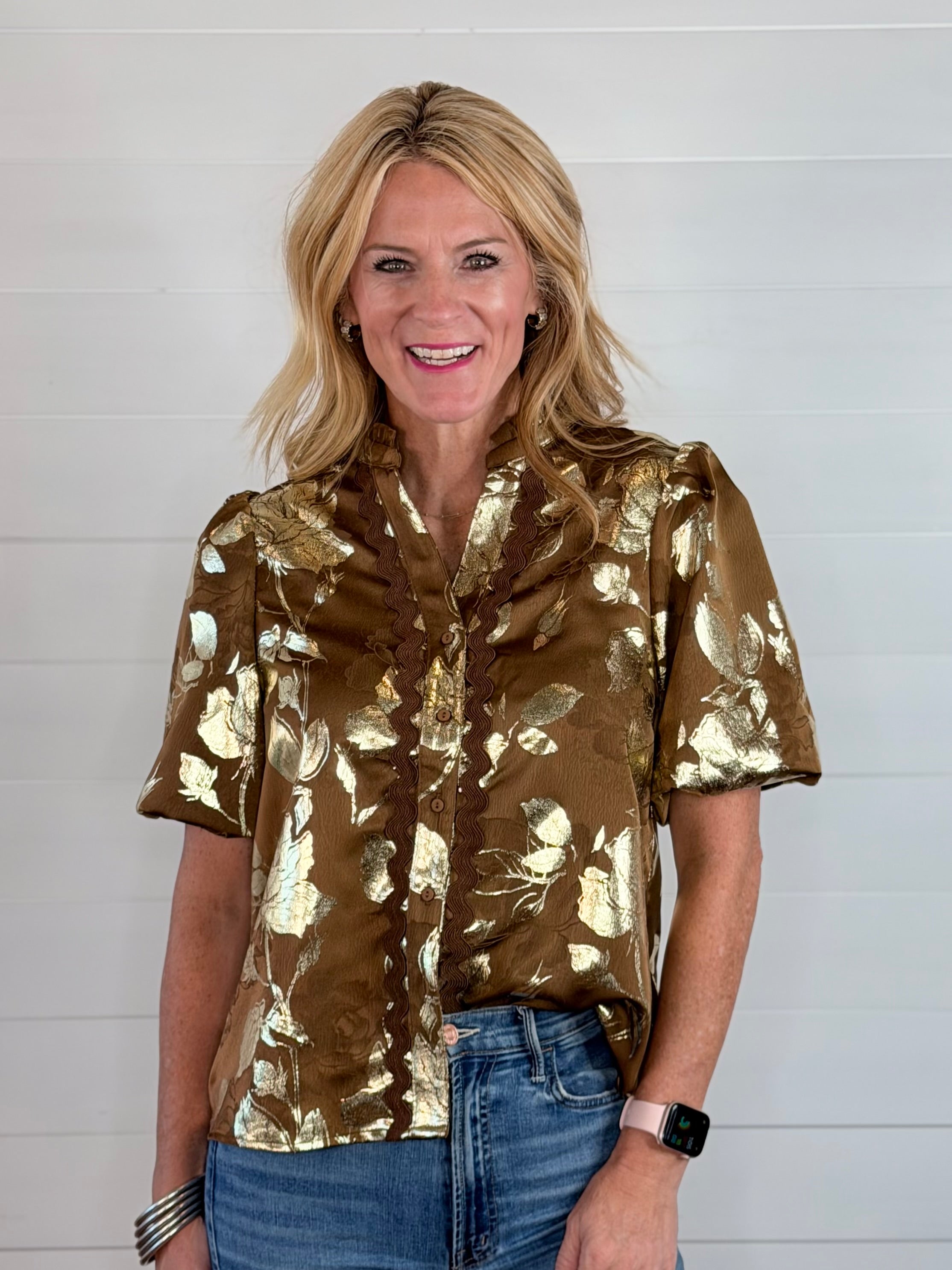 GILDED FLORAL TOP