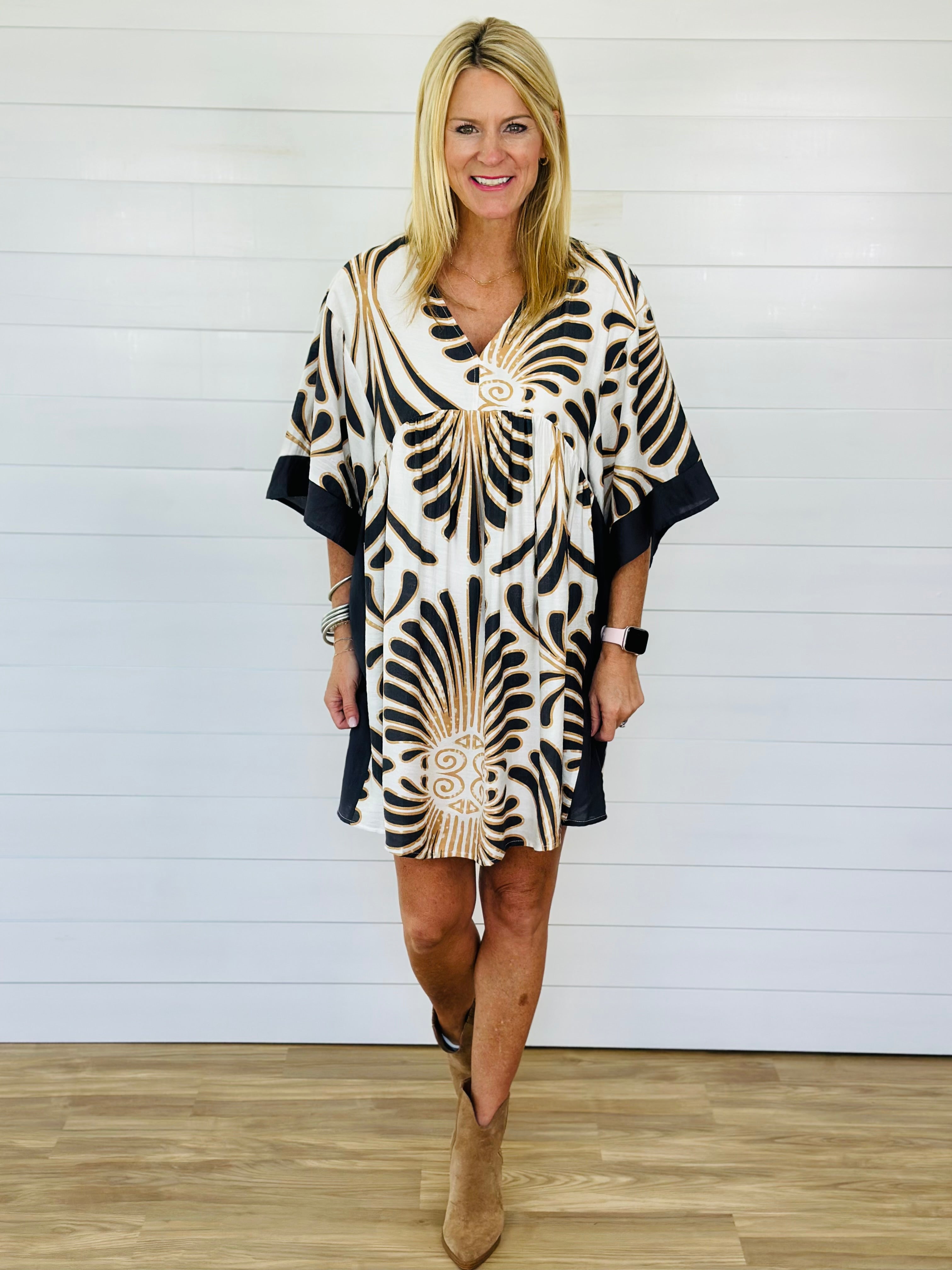 BOHO BEAUTY DRESS-GREY MIX