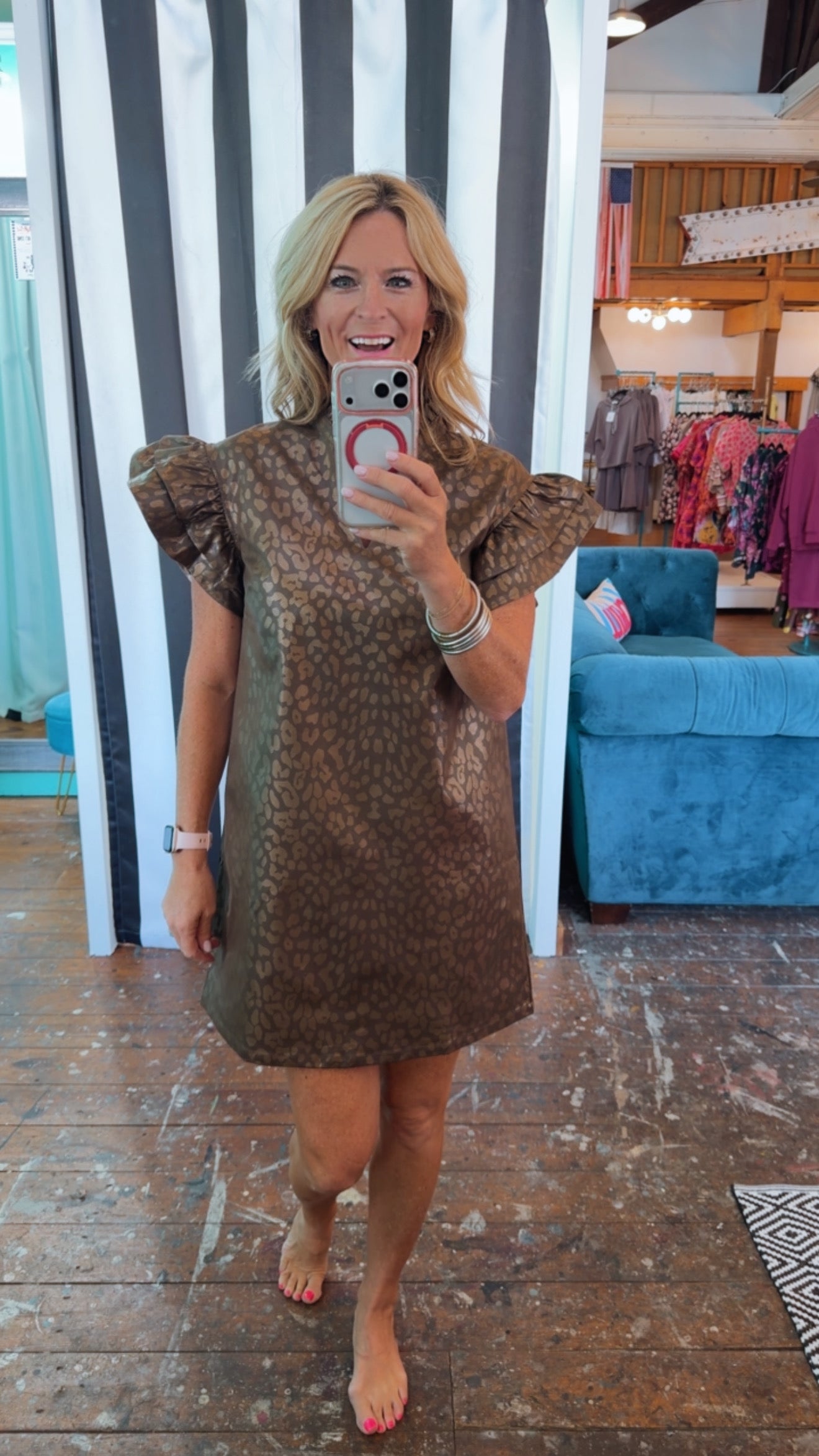 URBAN JUNGLE DRESS-BROWN