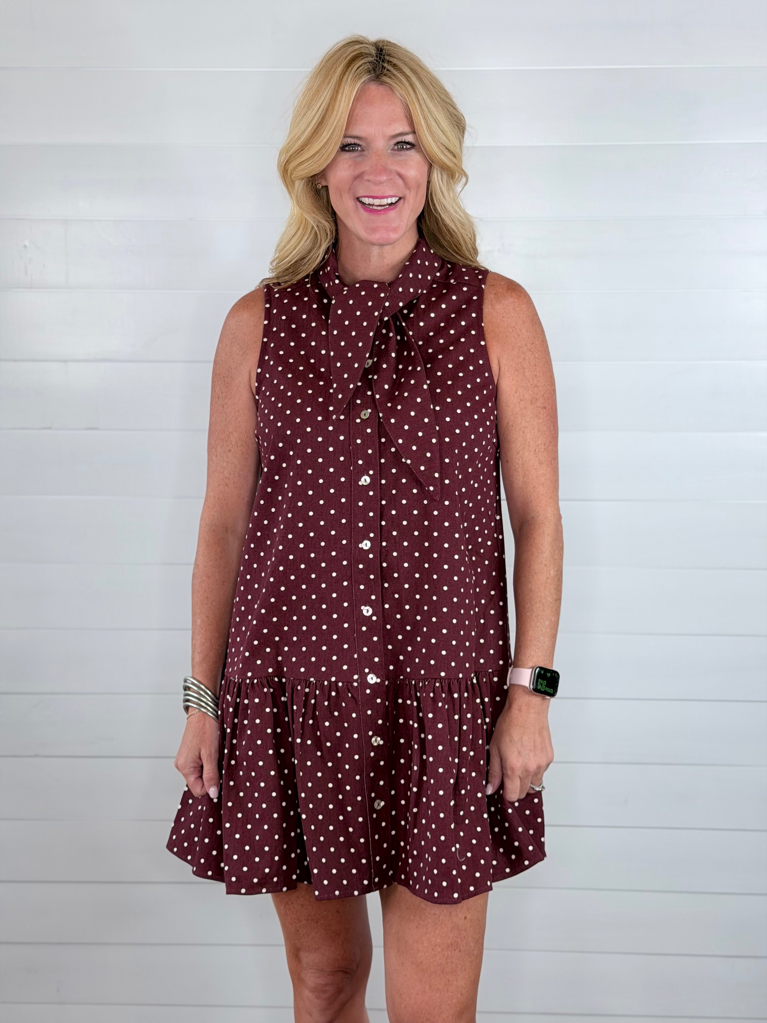 TORI POLKA DOT DRESS