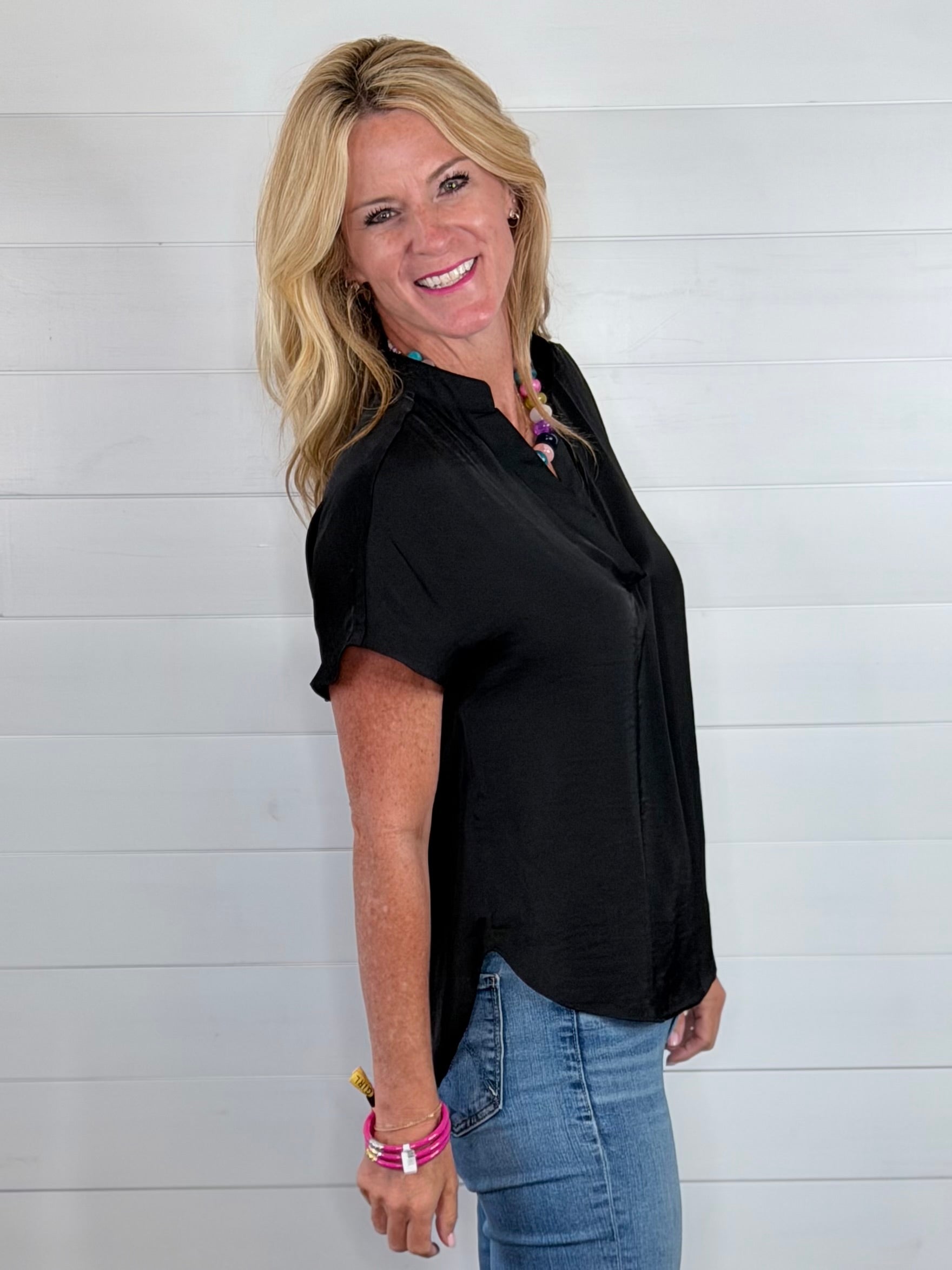 TINSLEY BLOUSE-BLACK