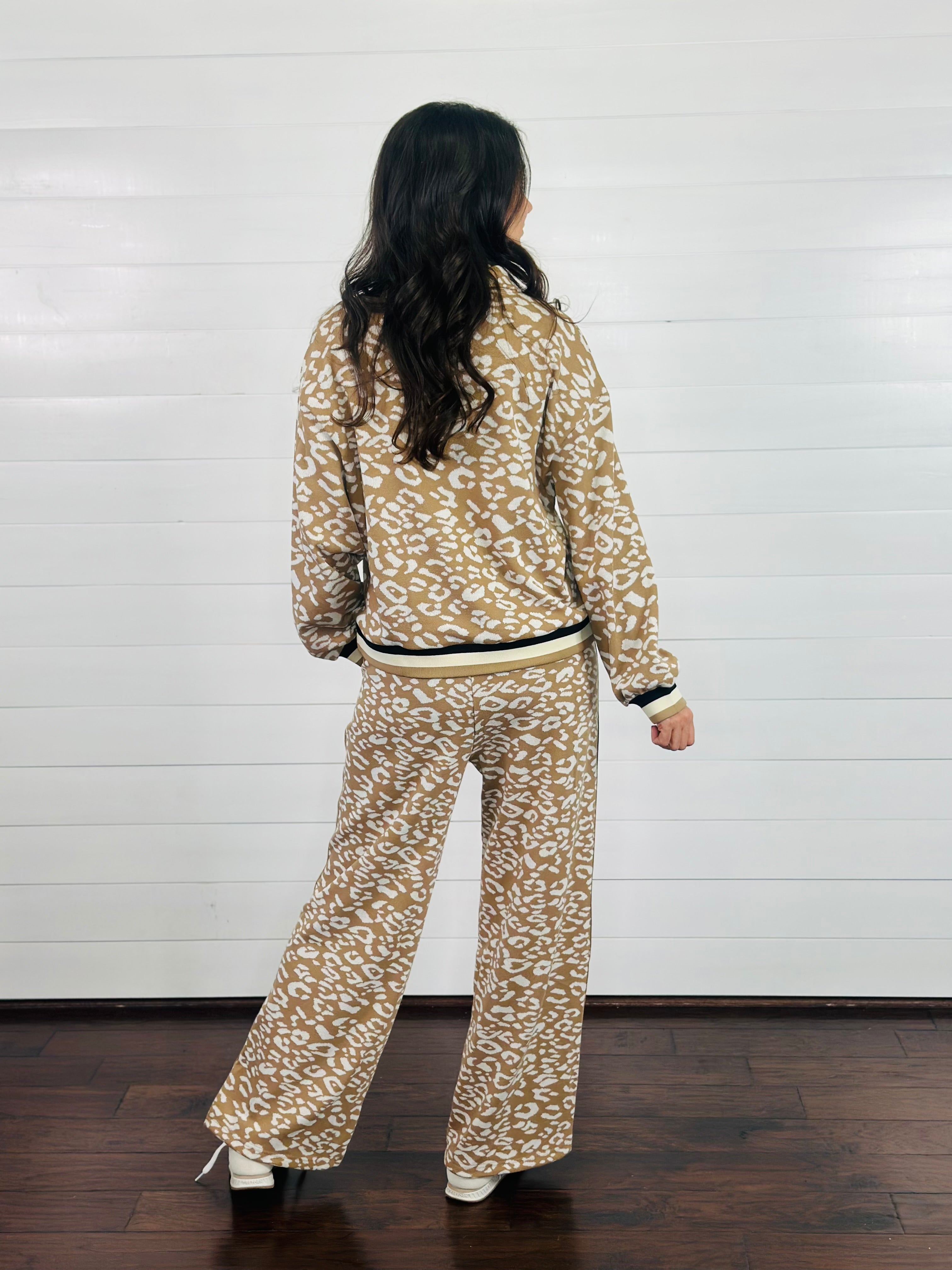 LOUNGING IN LEOPARD PANTS