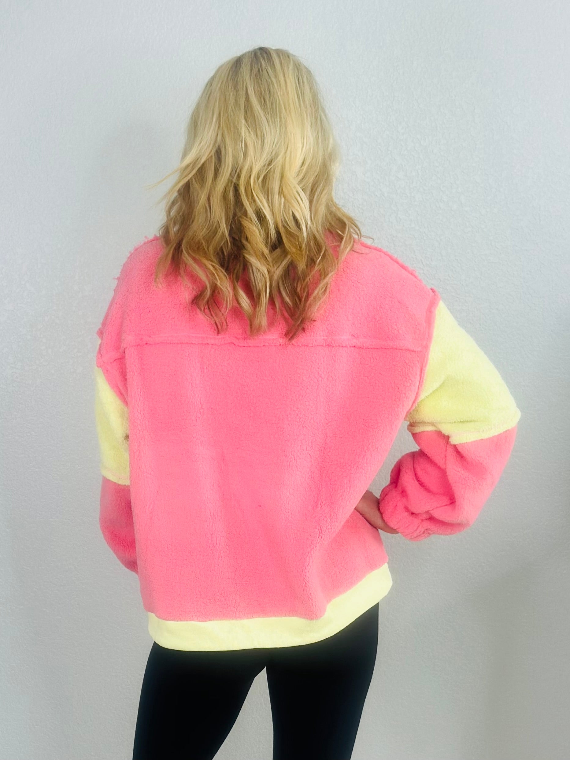 BRONWYN FLEECE PULLOVER-PINK