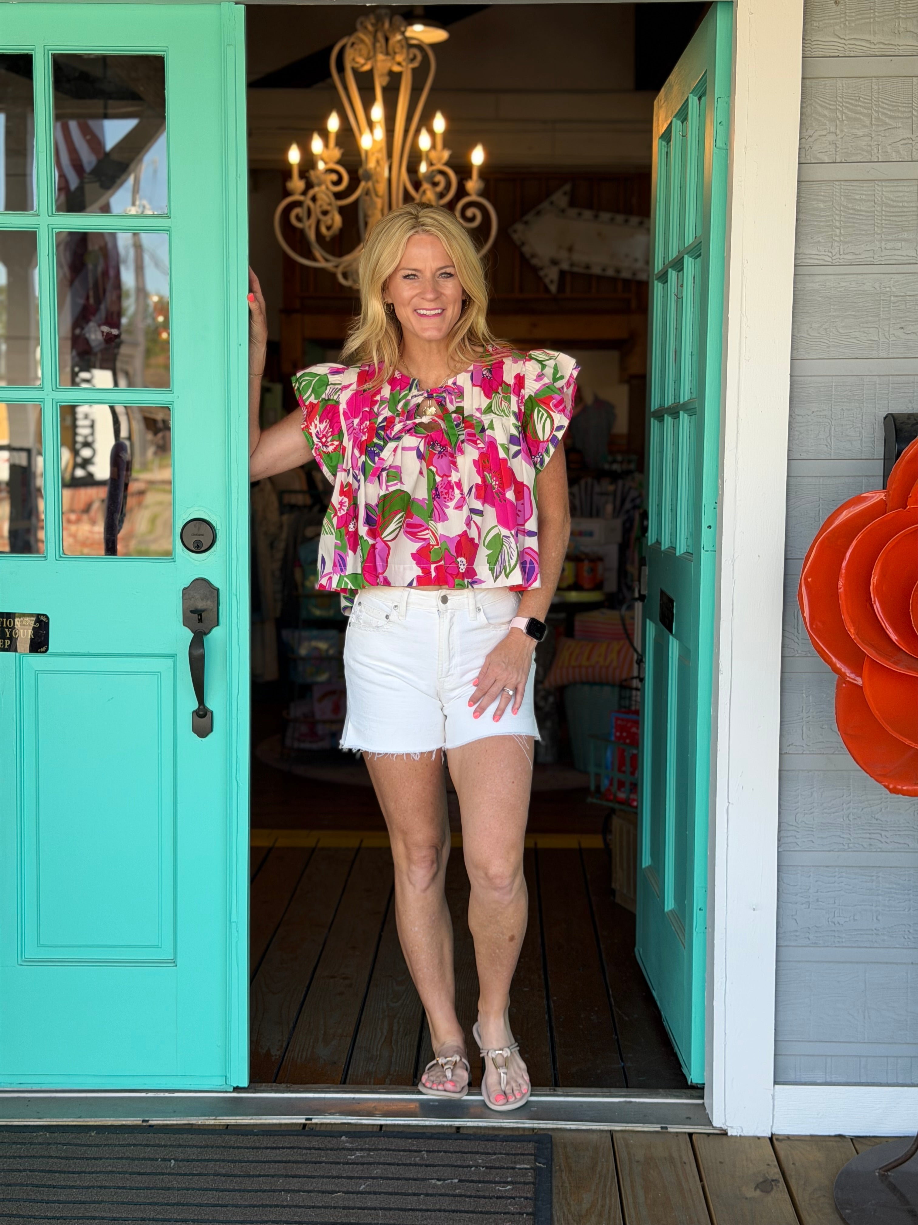 FRILLY & FLORAL TOP