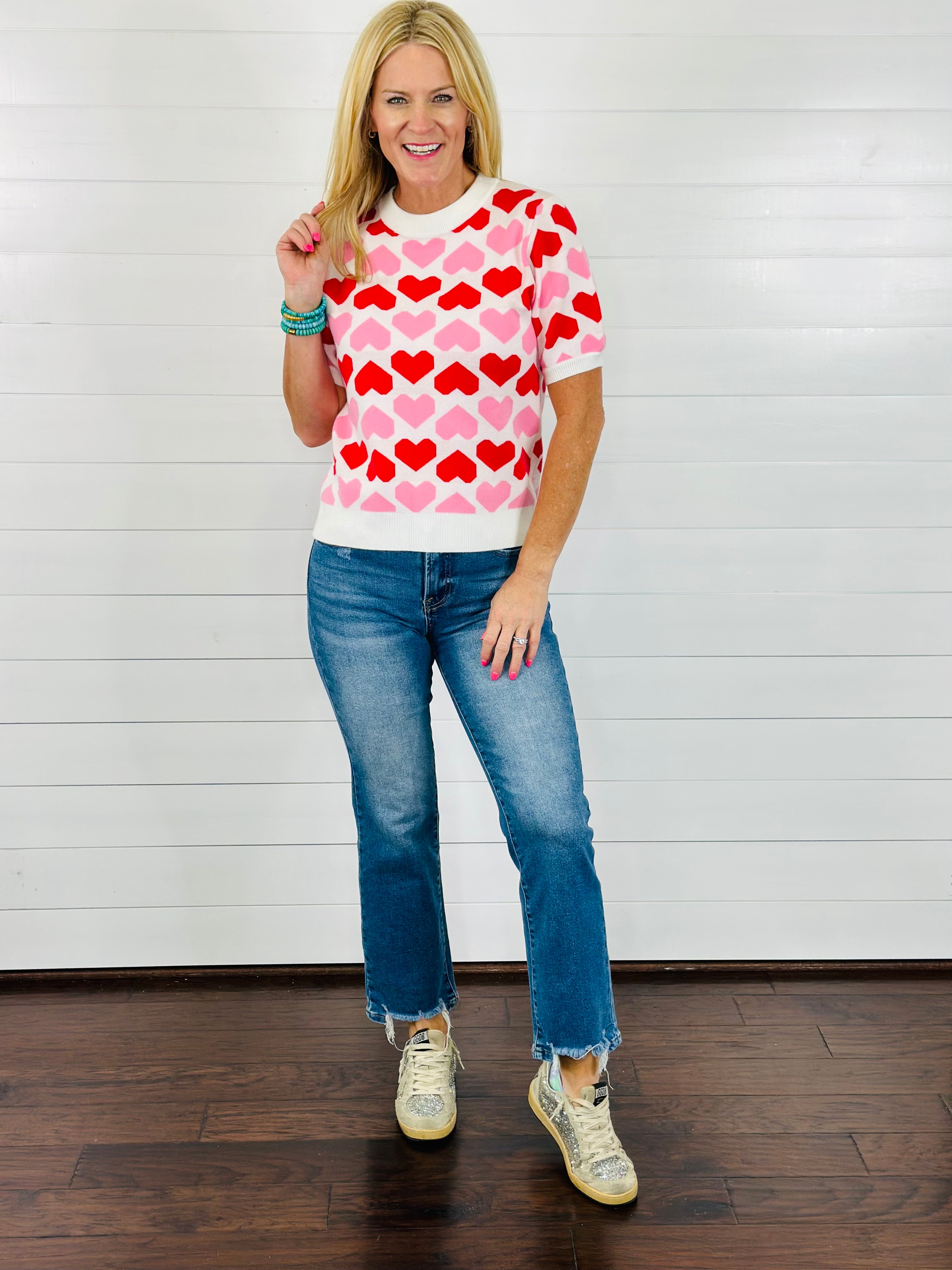 HEARTS ON HEARTS SWEATER