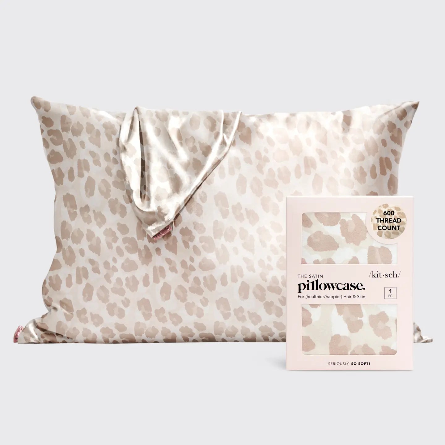 KITSCH-SATIN PILLOWCASE-LEOPARD