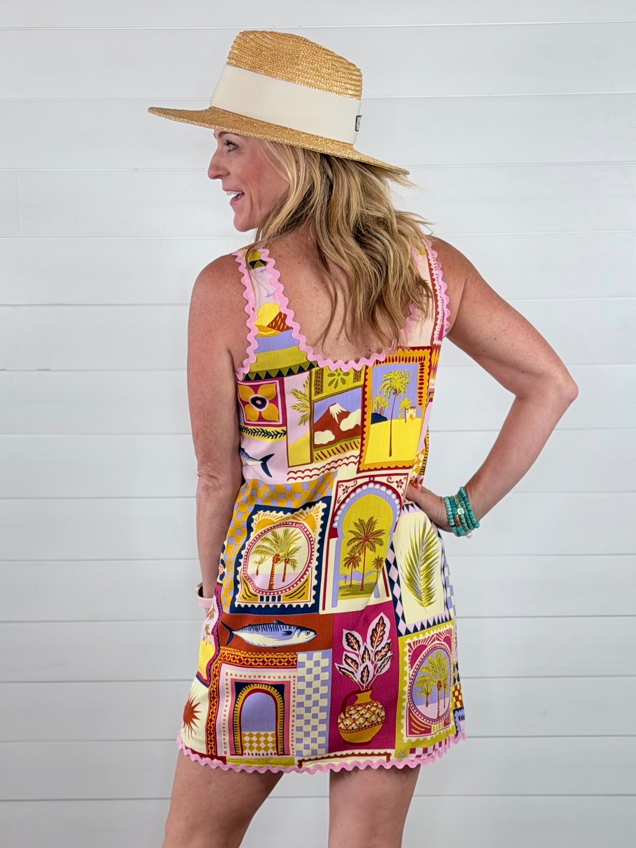 POST CARD SHIFT DRESS
