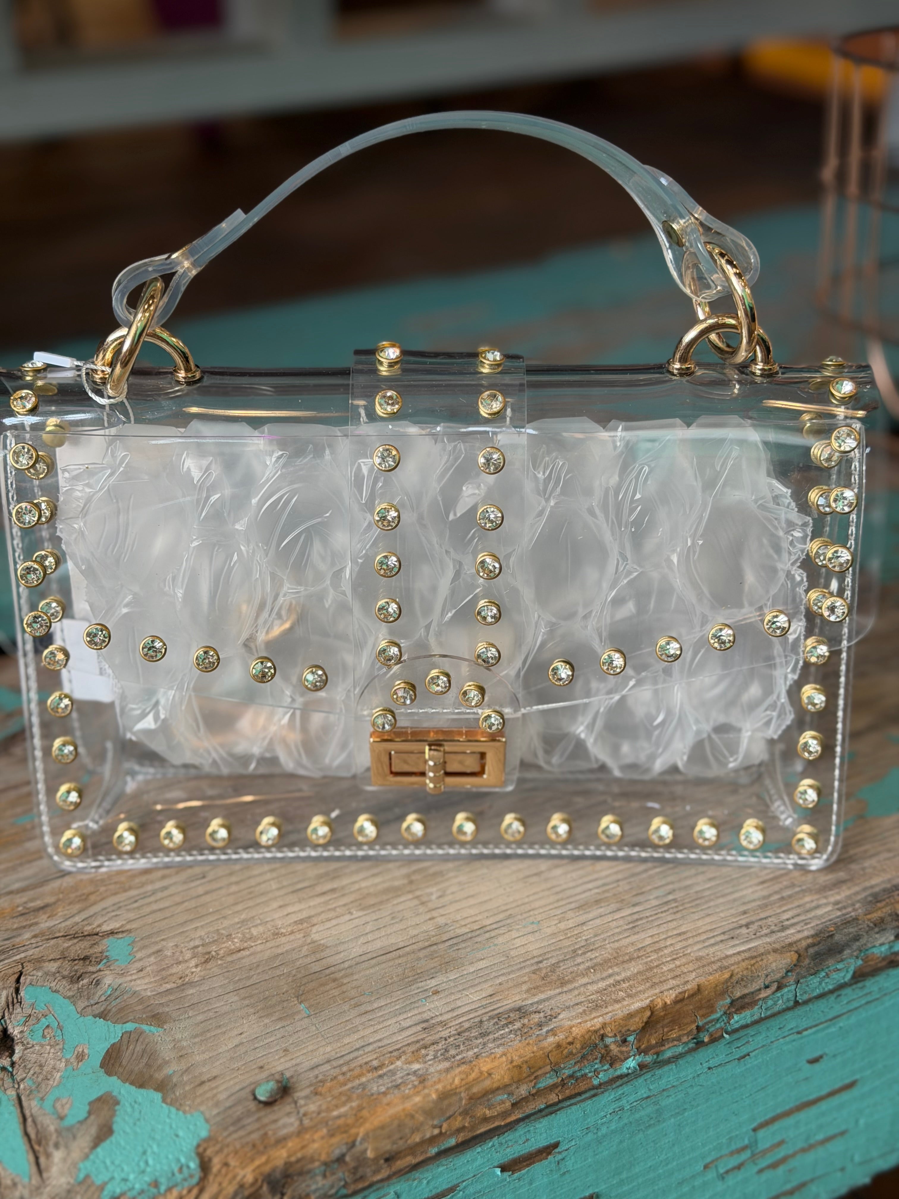 RHINESTONE CLEAR PURSE