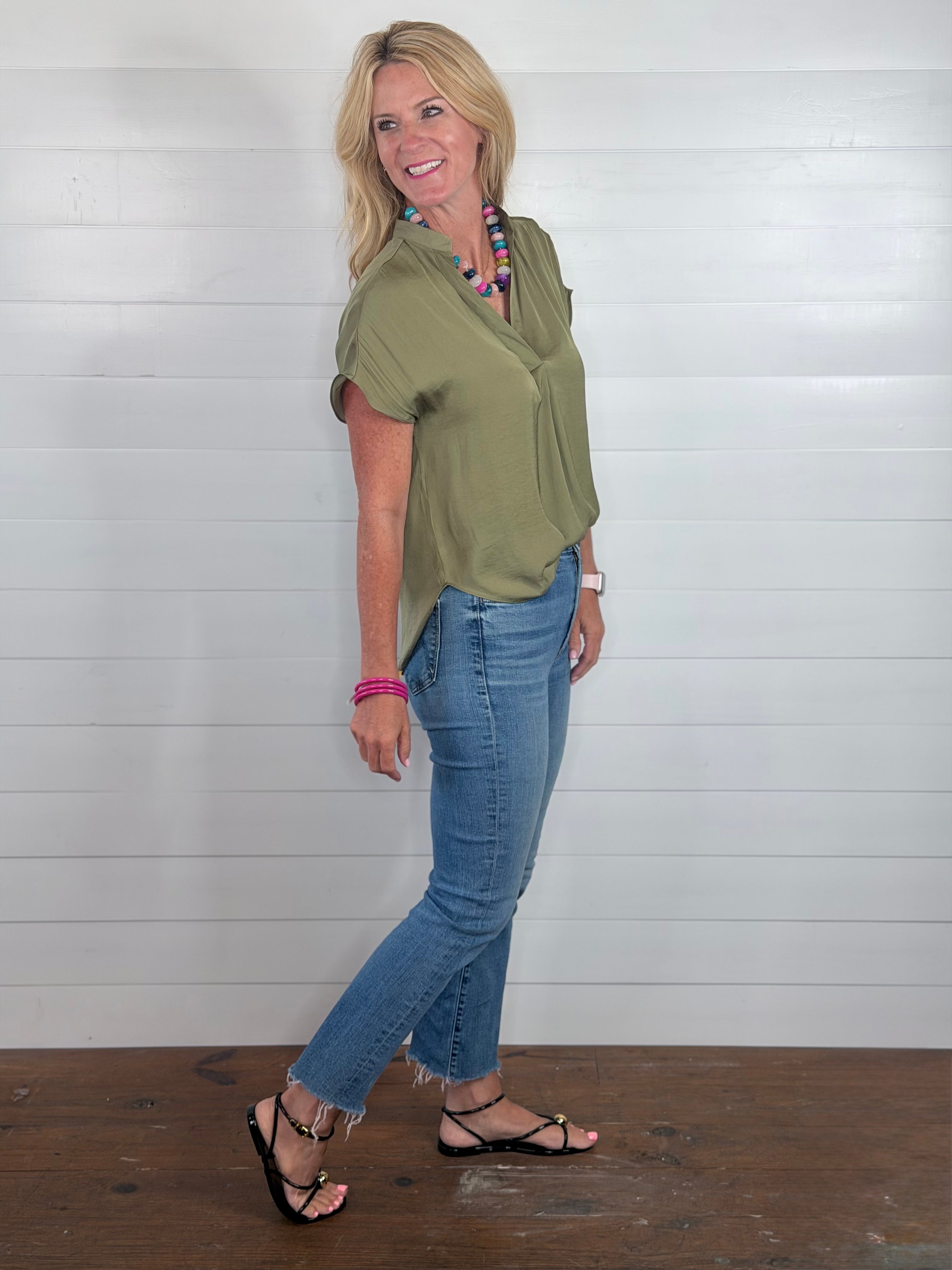 TINSLEY BLOUSE-OLIVE