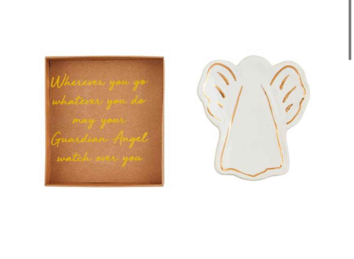 STRIPE WING ANGEL TIDBIT DISH