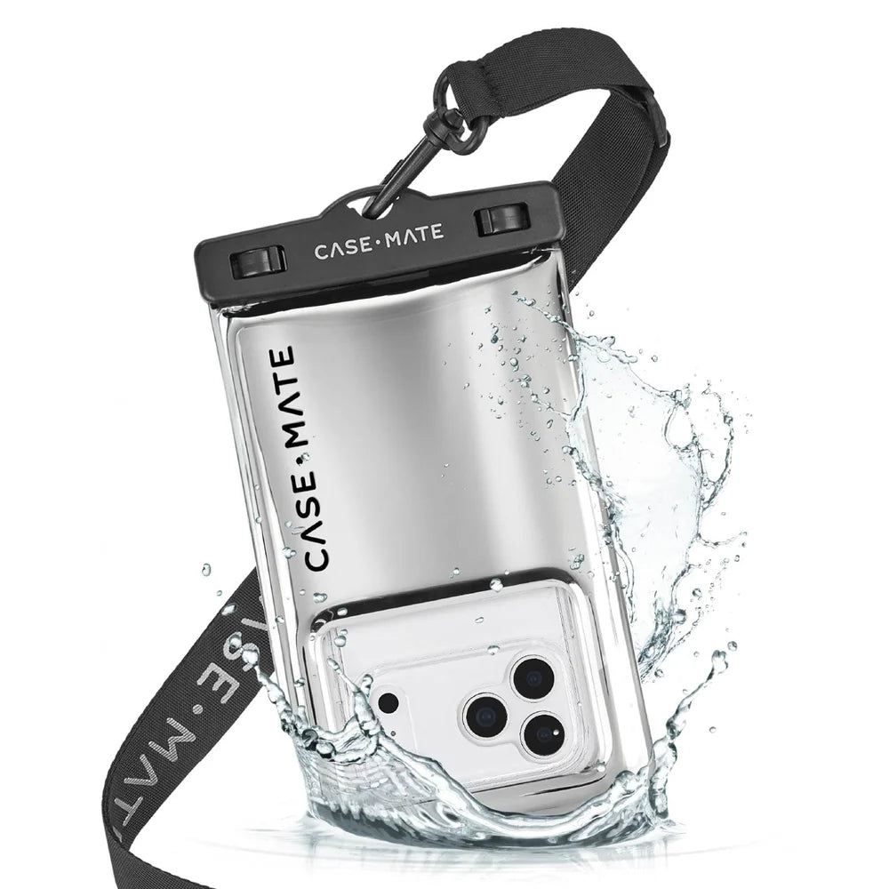 CASE-MATE-WATERPROOF FLOATING POUCH-SILVER CHROME