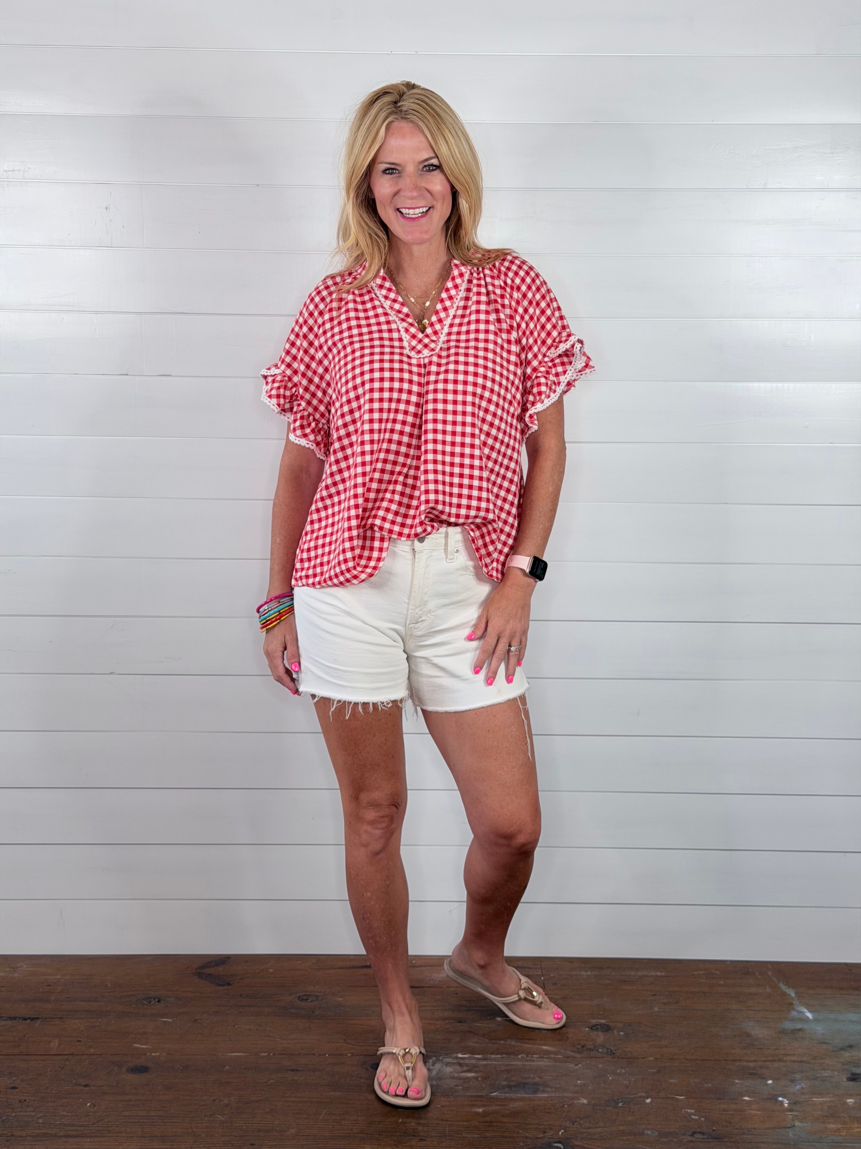 PRISSY RED TOP