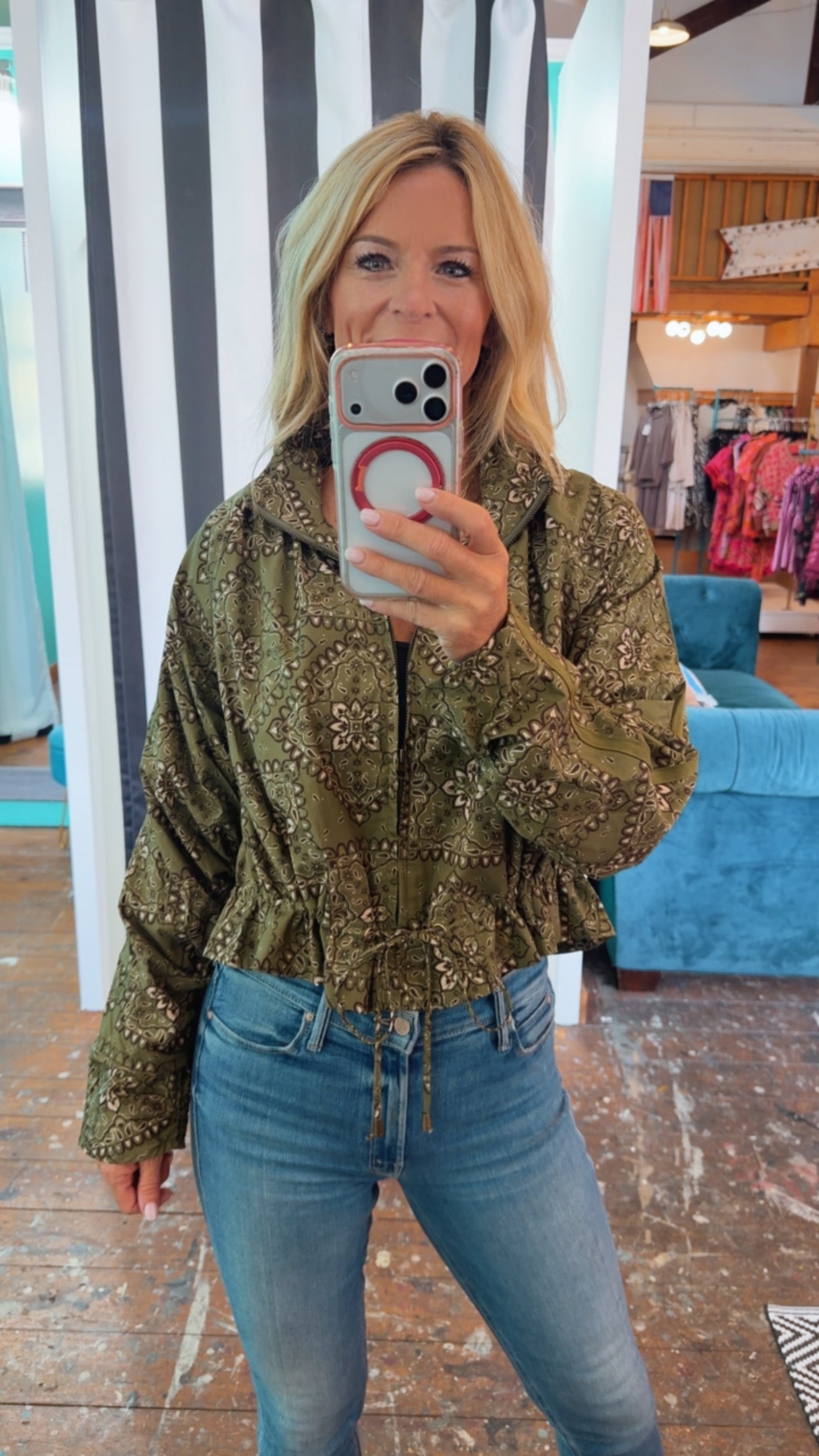 OLIVE BANDANA JACKET