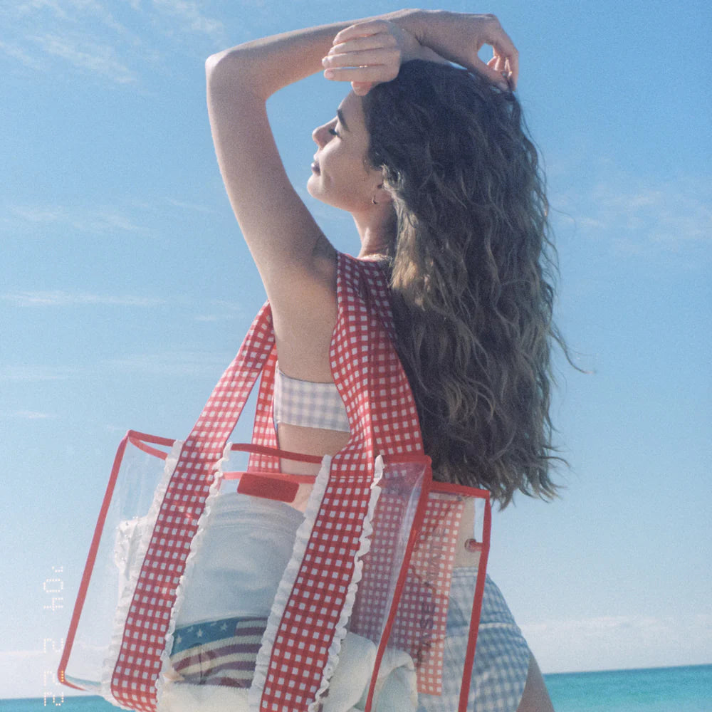 CASE-MATE CHERRY GINGHAM TOTE