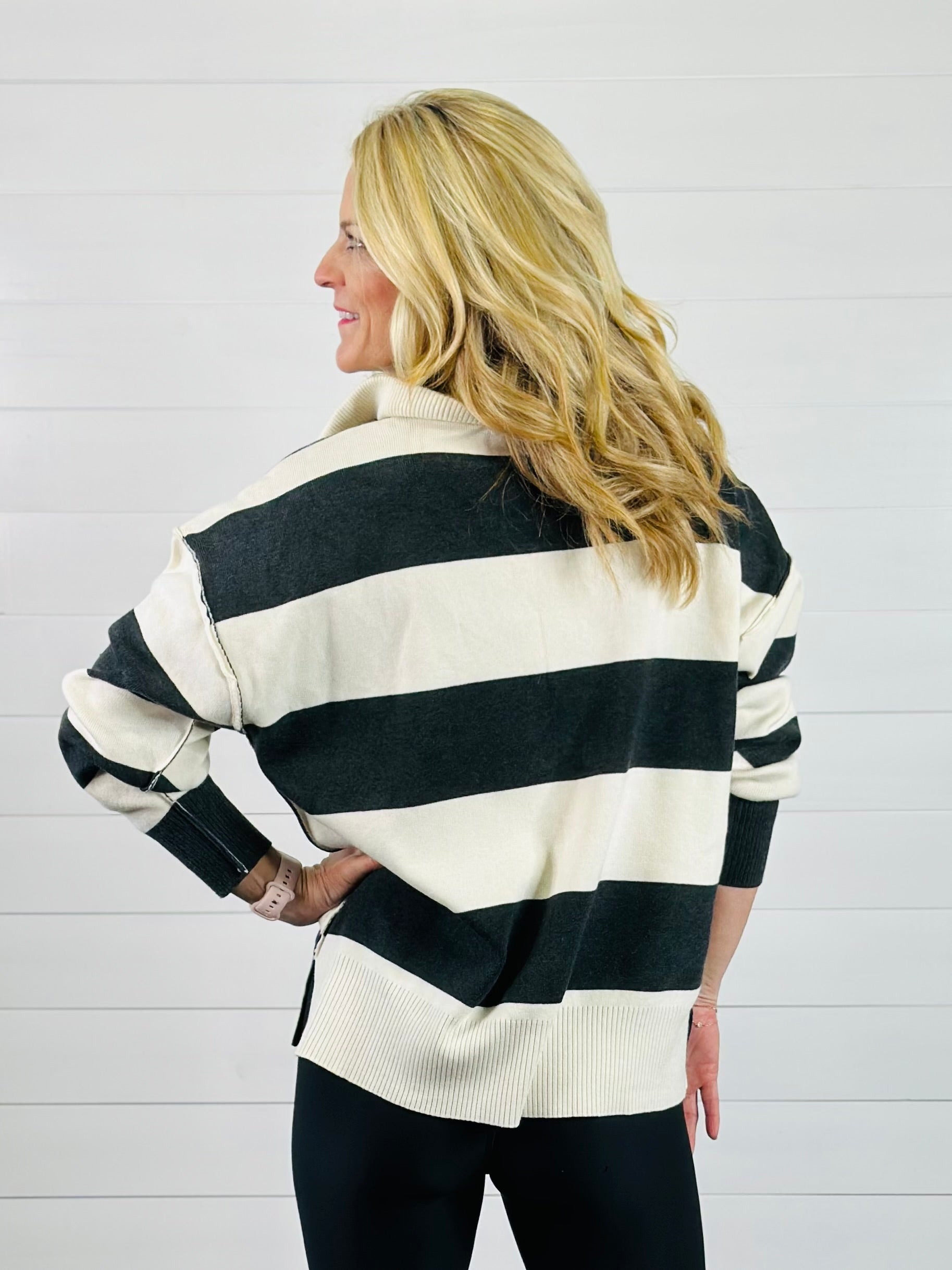 WIDE STRIPE PULLOVER