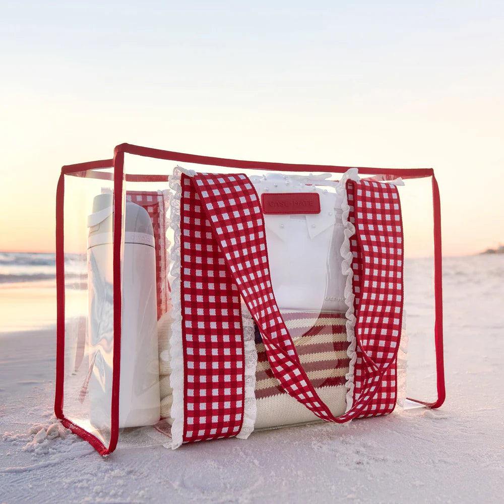 CASE-MATE CHERRY GINGHAM TOTE