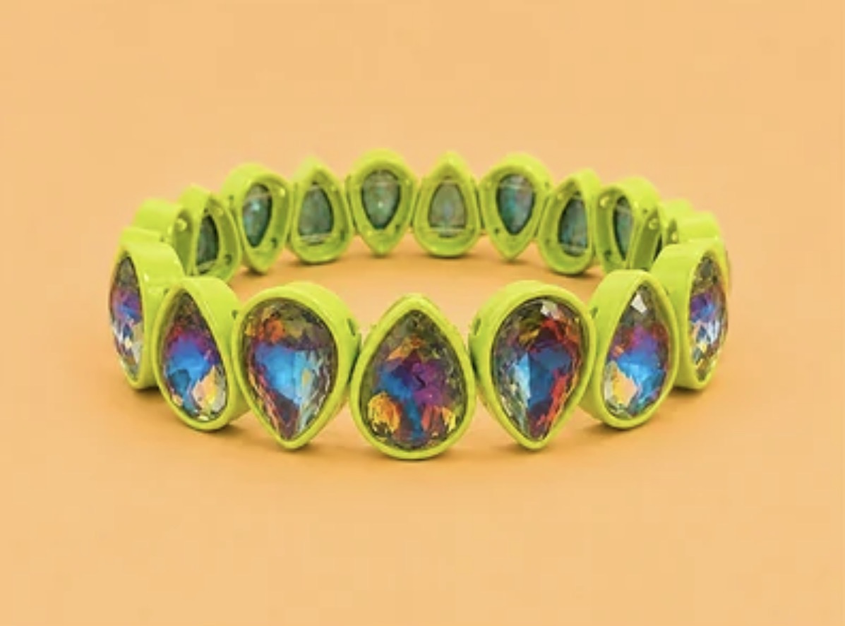 LOGAN BRACELET-GRAY/CHARTREUSE