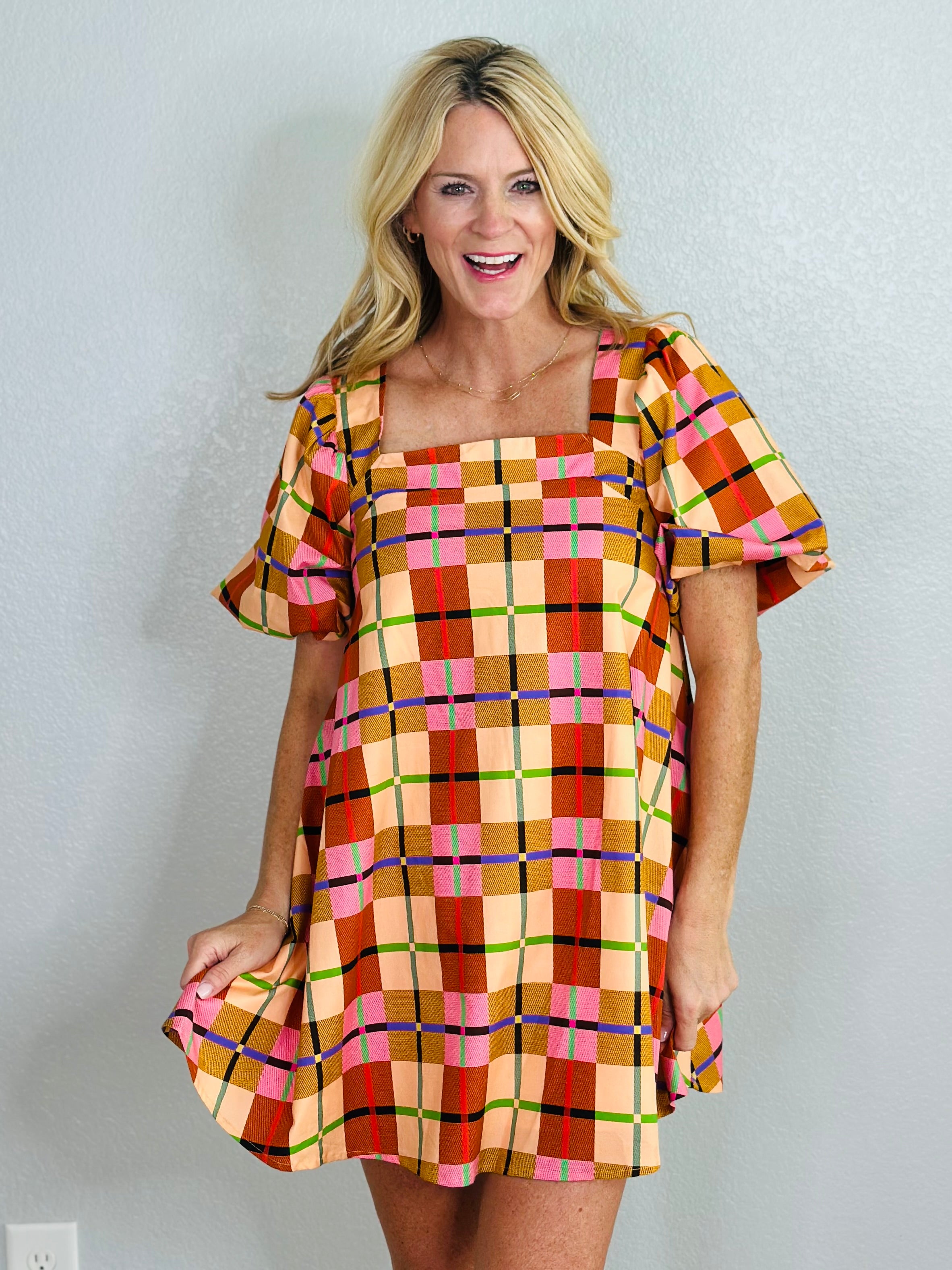 PERFECTLY PLAID DRESS