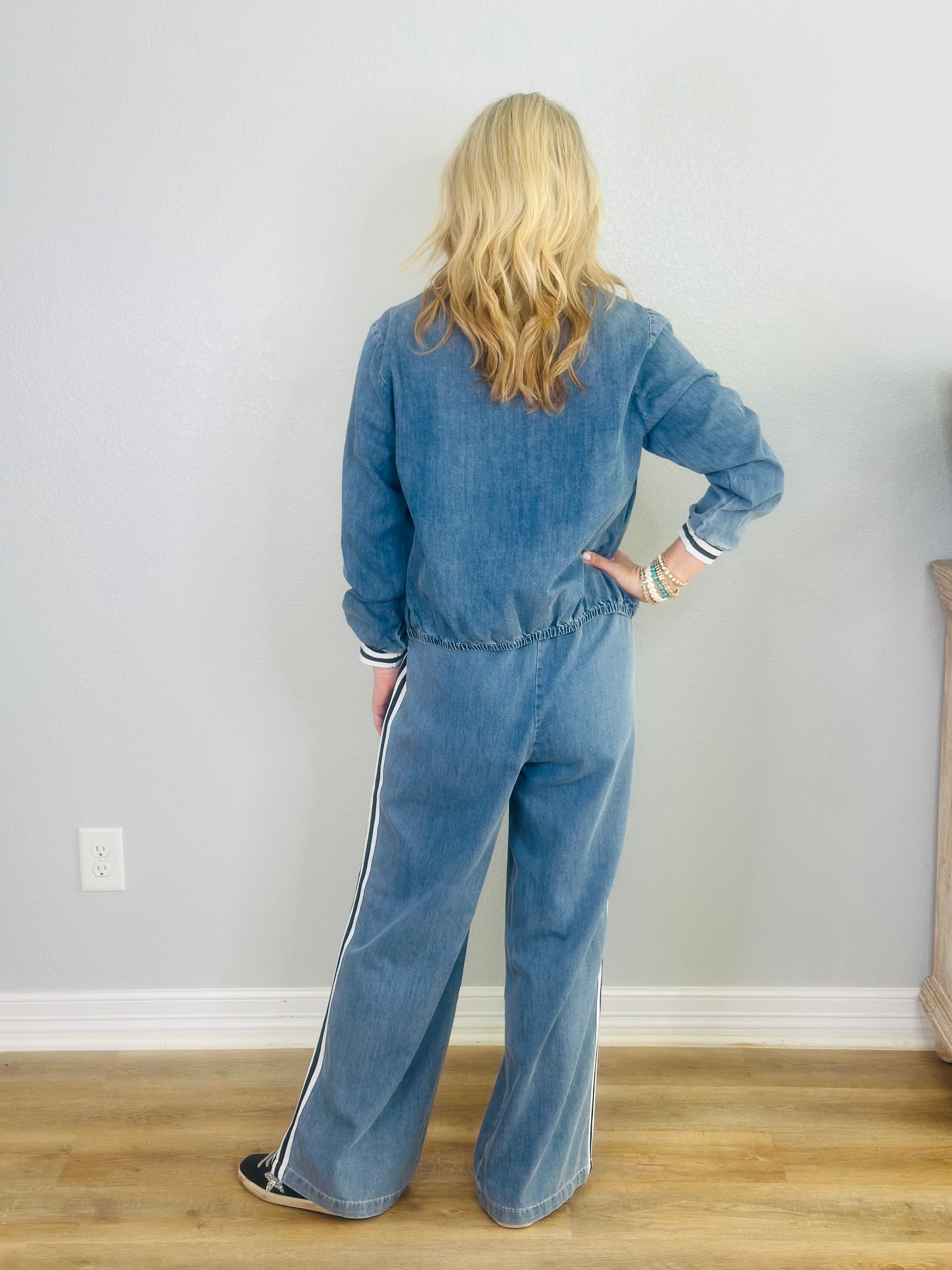 DARCY DENIM BOMBER JACKET