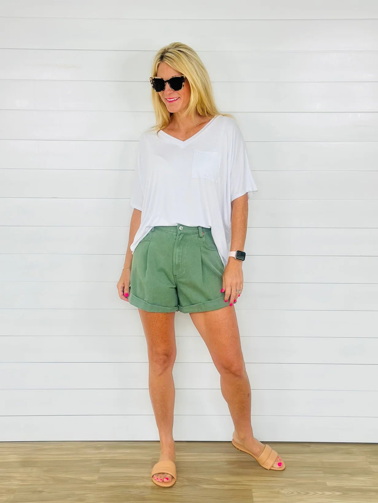 CYPRESS JEAN SHORT-OLIVE