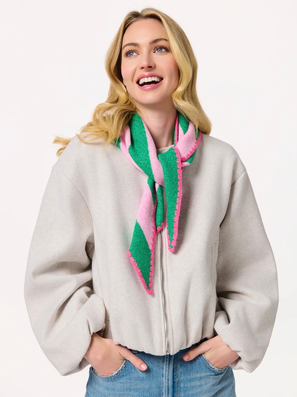 JOY TRIANGLE SCARF-GREEN