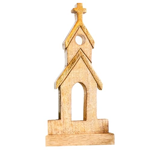 CHURCH WOOD FIGURINE