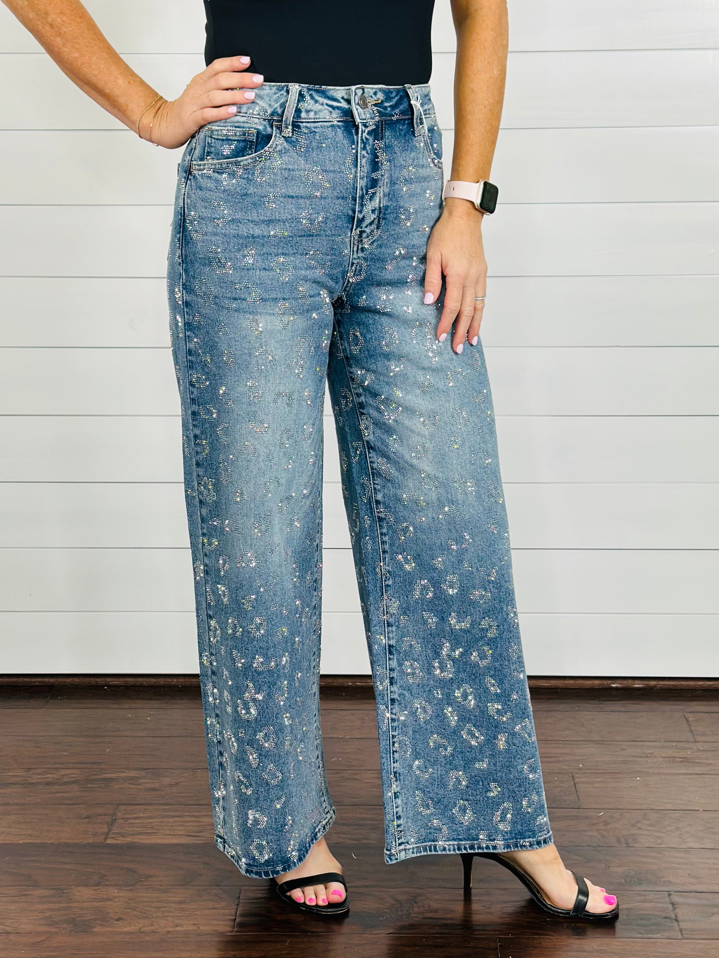 GLITZ & GLAM CHEETAH JEANS