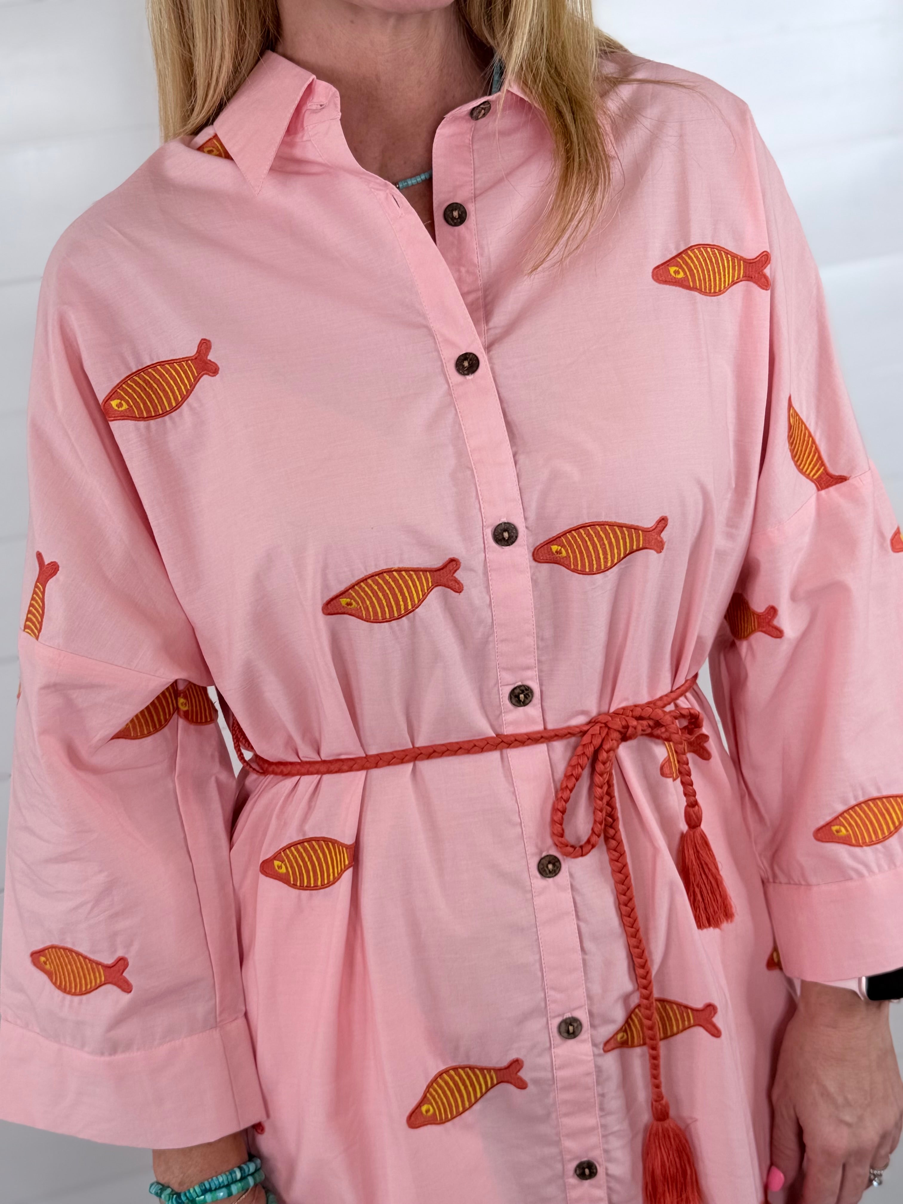 EMBROIDERED FISH DRESS