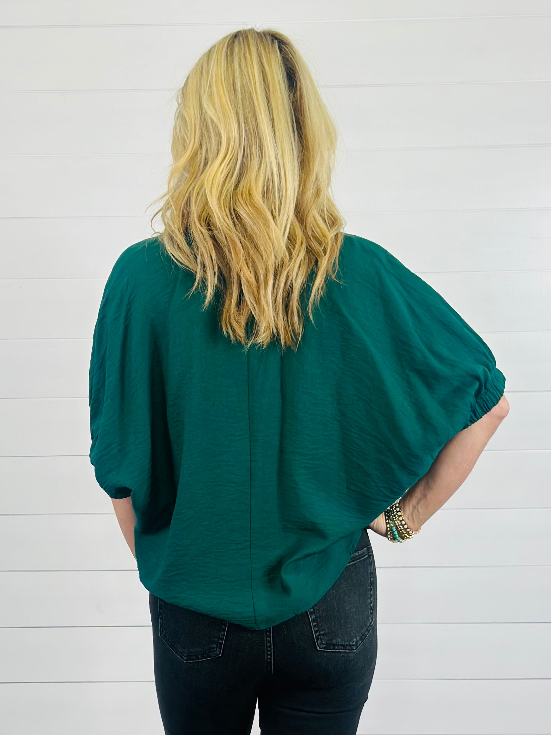 PRISTINE PLAID TOP-GREEN