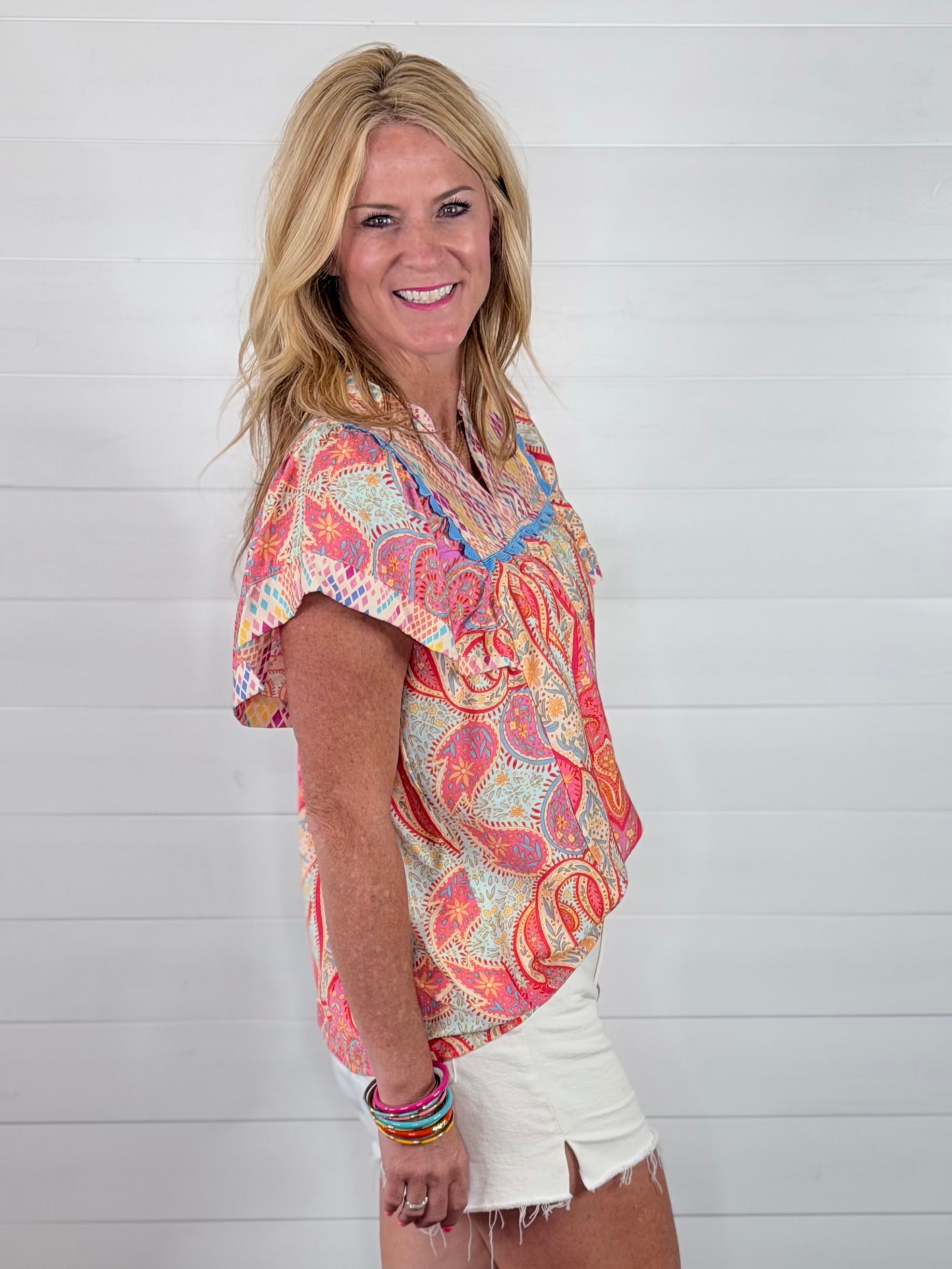 PRETTY IN PAISLEY TOP