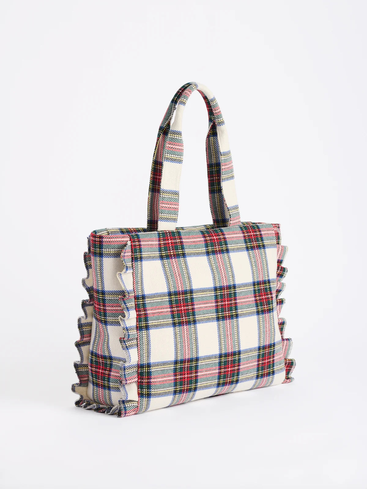 SCOTTIE RUFFLE TOTE-IVORY